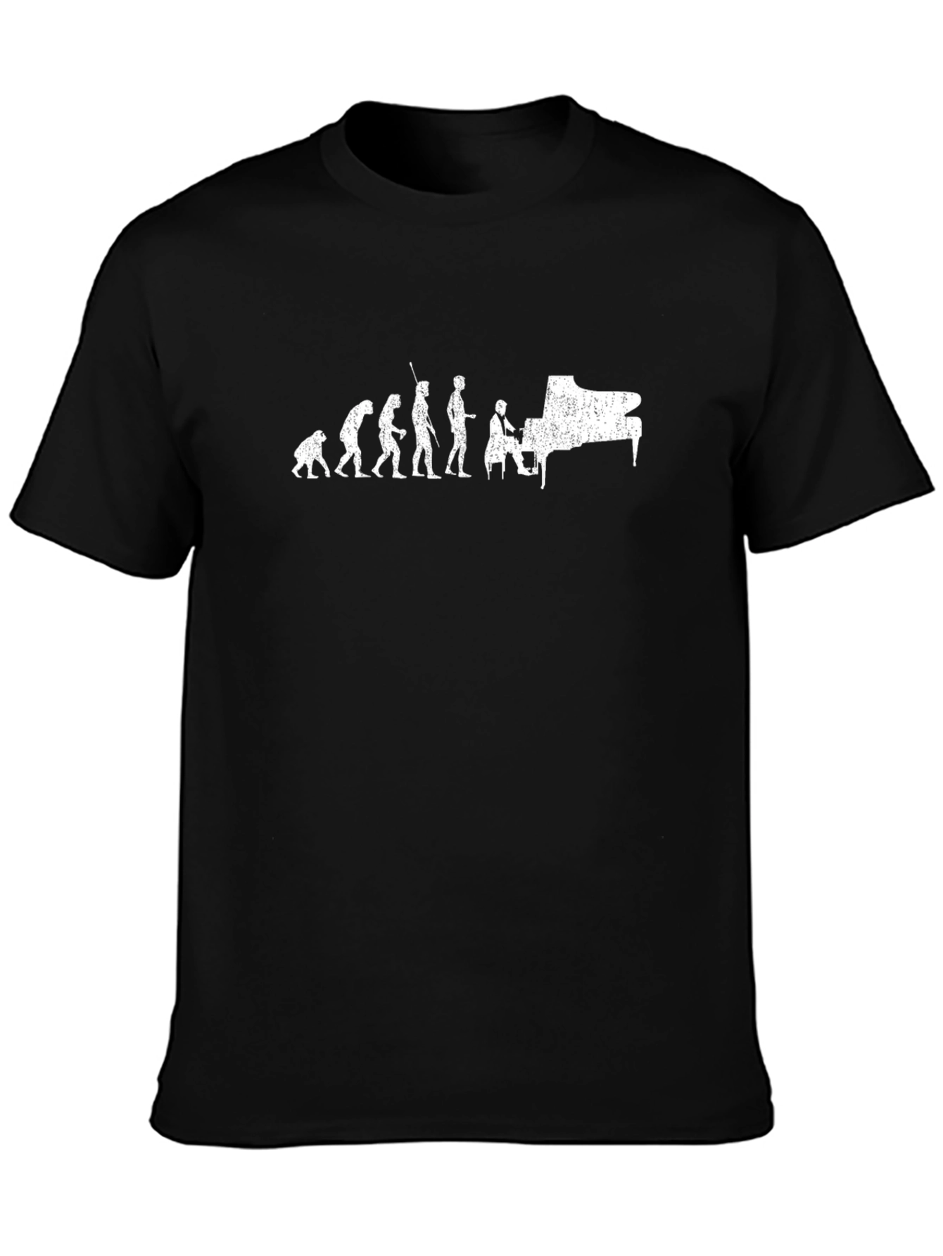 Evolution of Pianist Black T-Shirt
