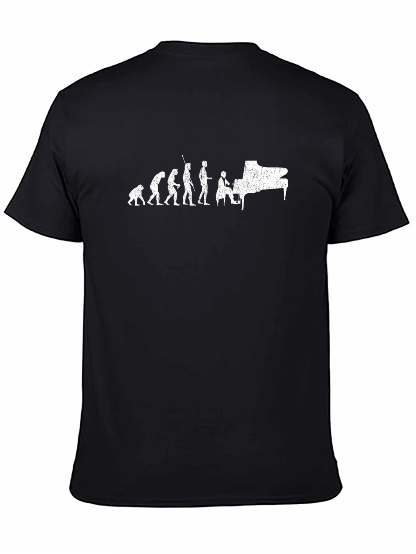 Evolution of Pianist Black T-Shirt