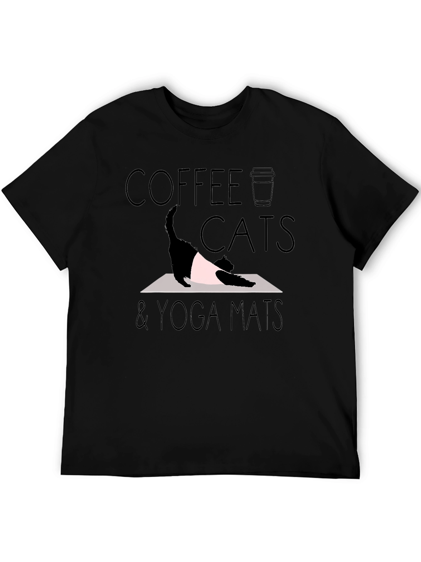 Coffee Cats & Yoga Mats T-Shirt