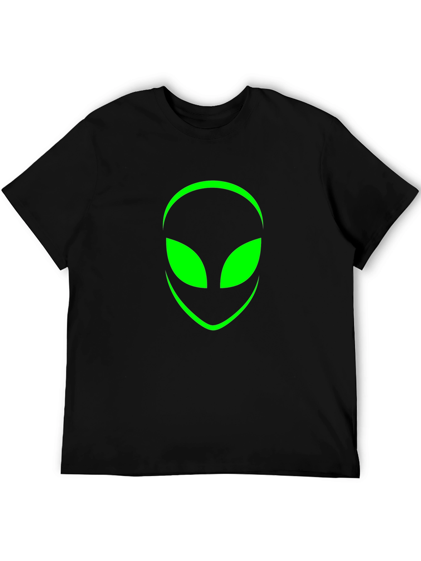 Alien Head Graphic Black T-Shirt