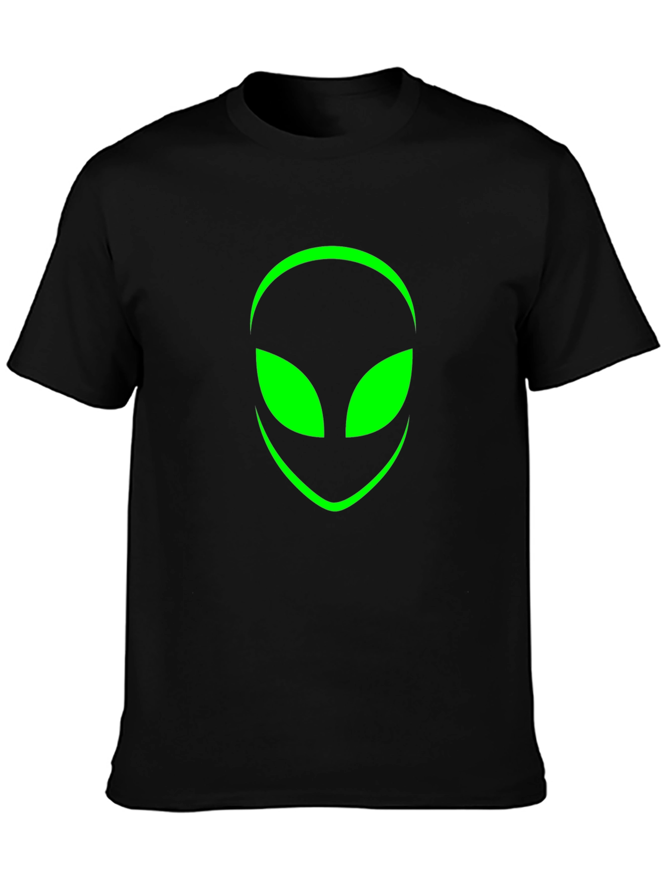 Alien Head Graphic Black T-Shirt