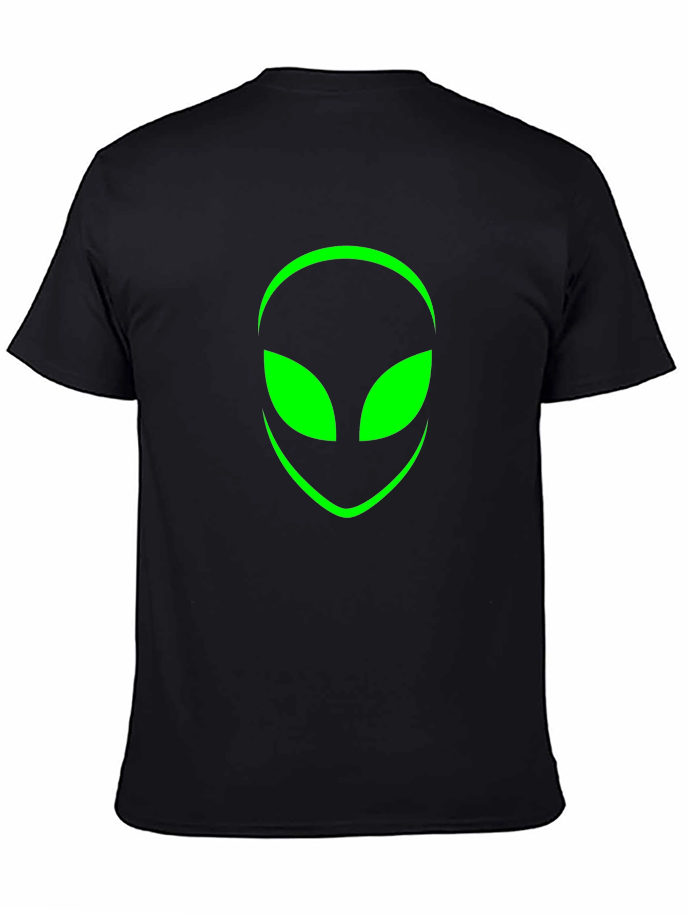 Alien Head Graphic Black T-Shirt