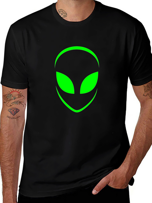 Alien Head Graphic Black T-Shirt