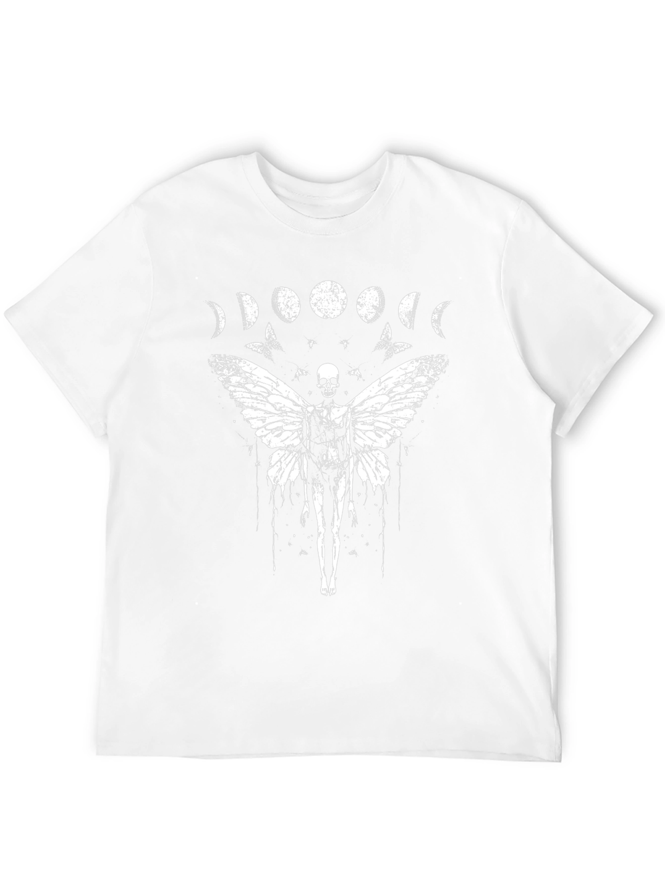 Moon Phase Skull Butterfly Graphic Tee