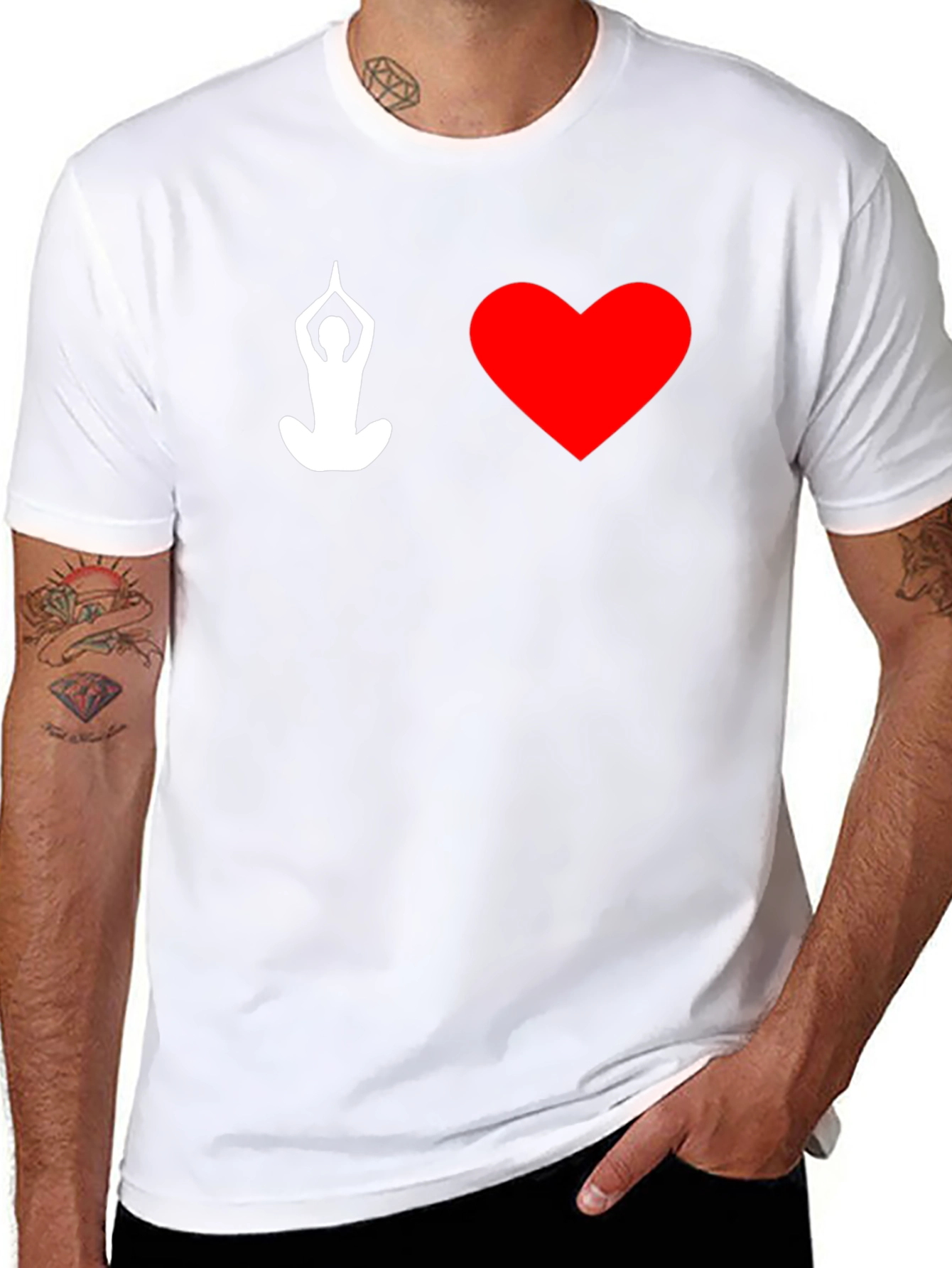 Yoga Heart T-Shirt - Black