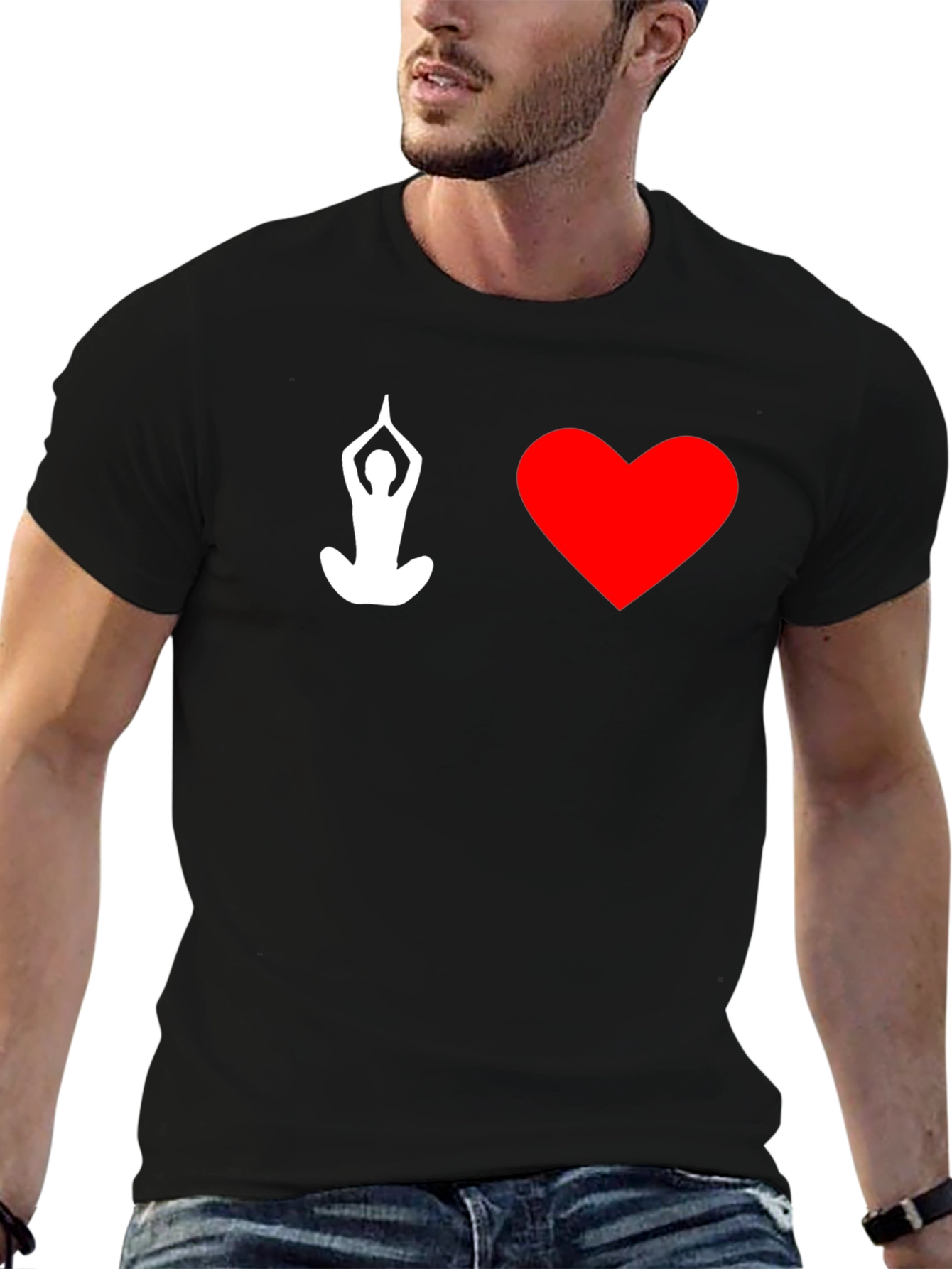 Yoga Heart T-Shirt - Black