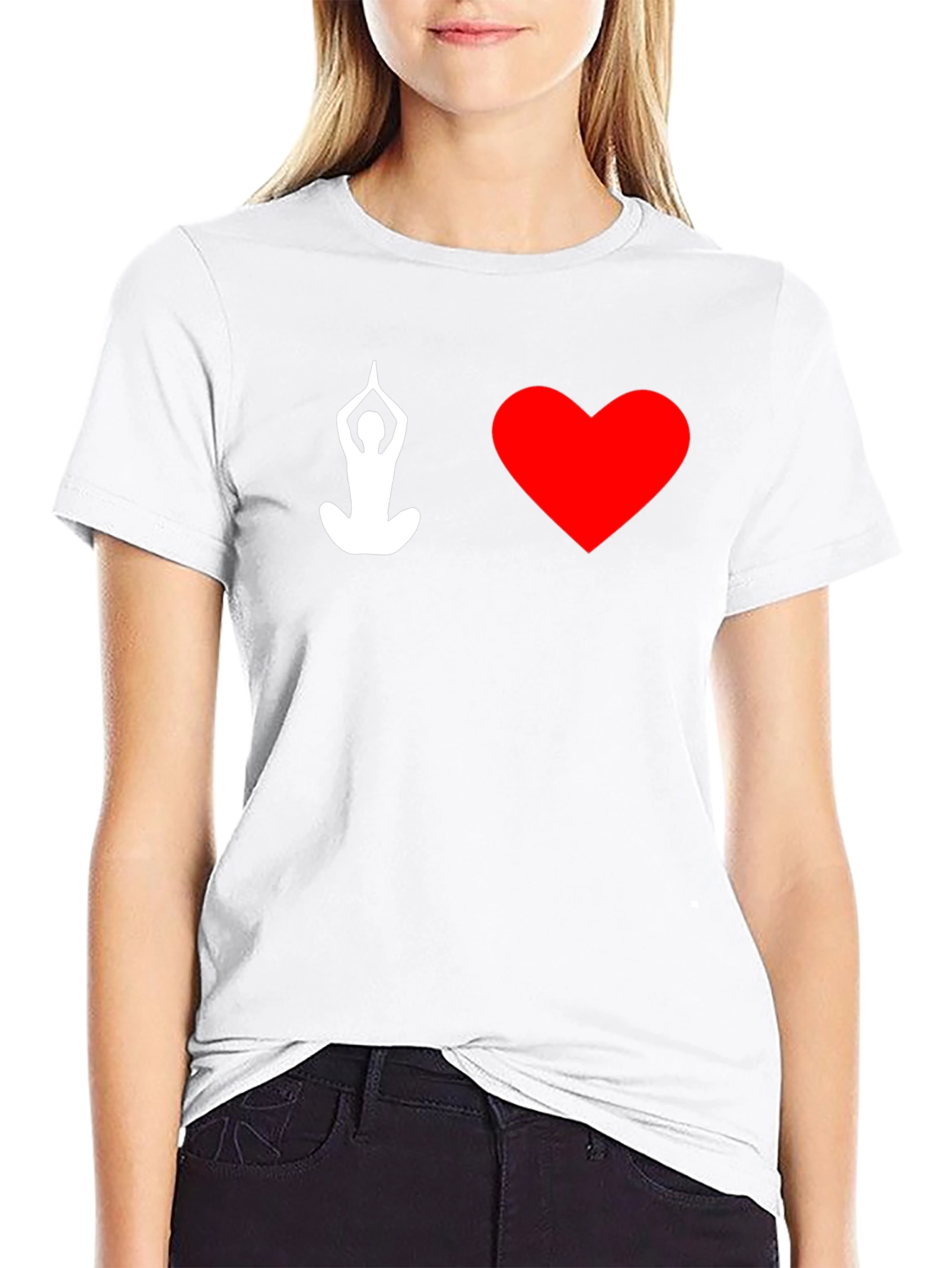 Yoga Heart T-Shirt - Black