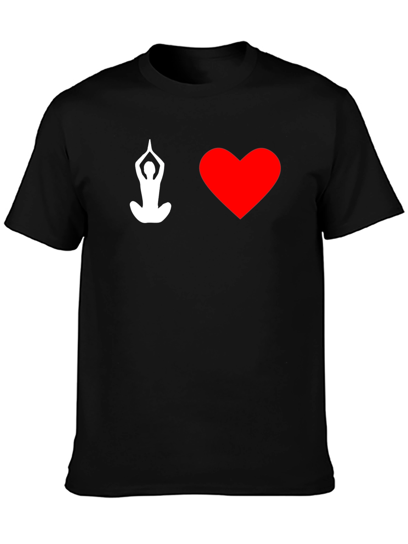 Yoga Heart T-Shirt - Black