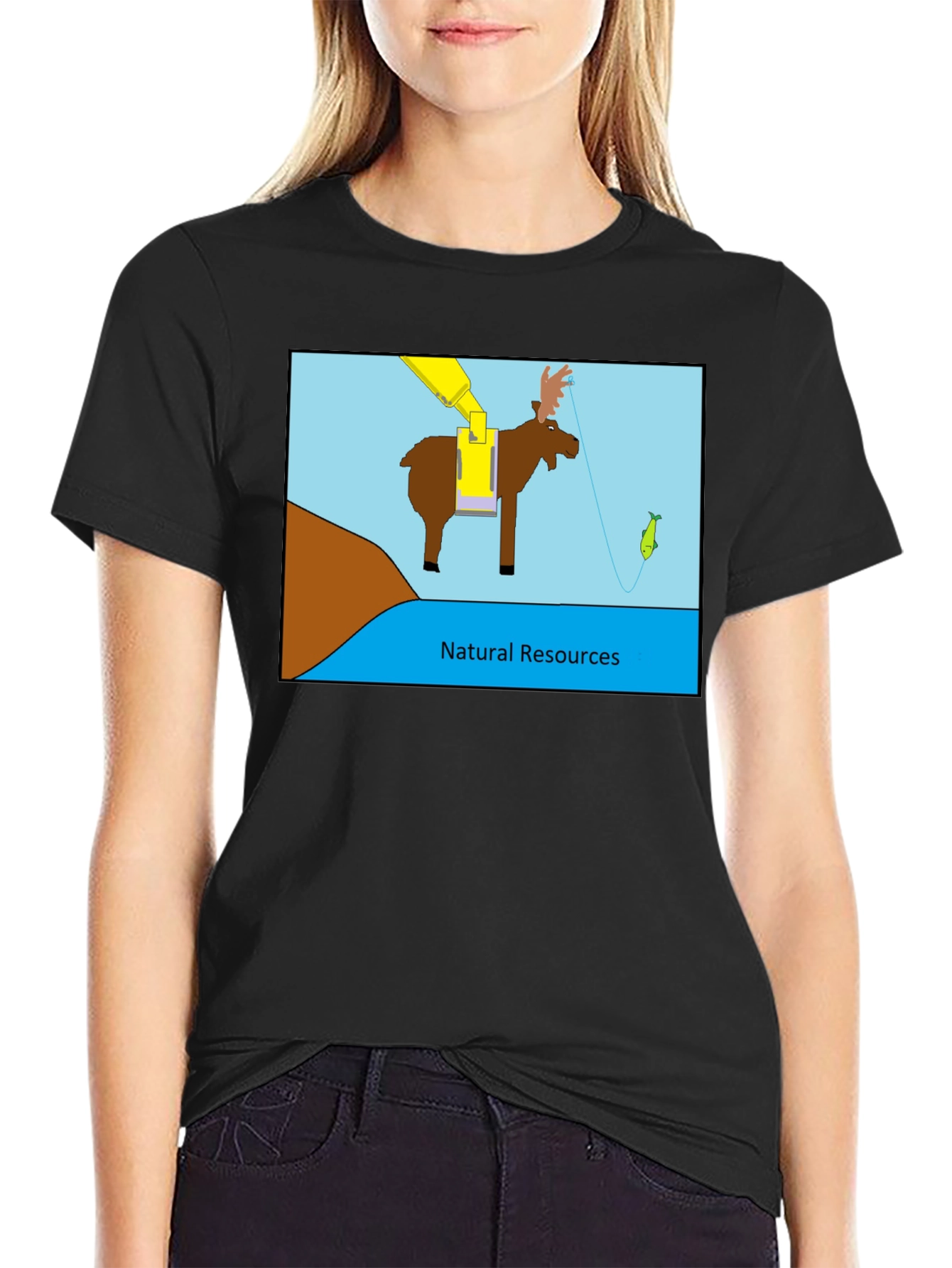 Natural Resources T-Shirt - Moose Fishing
