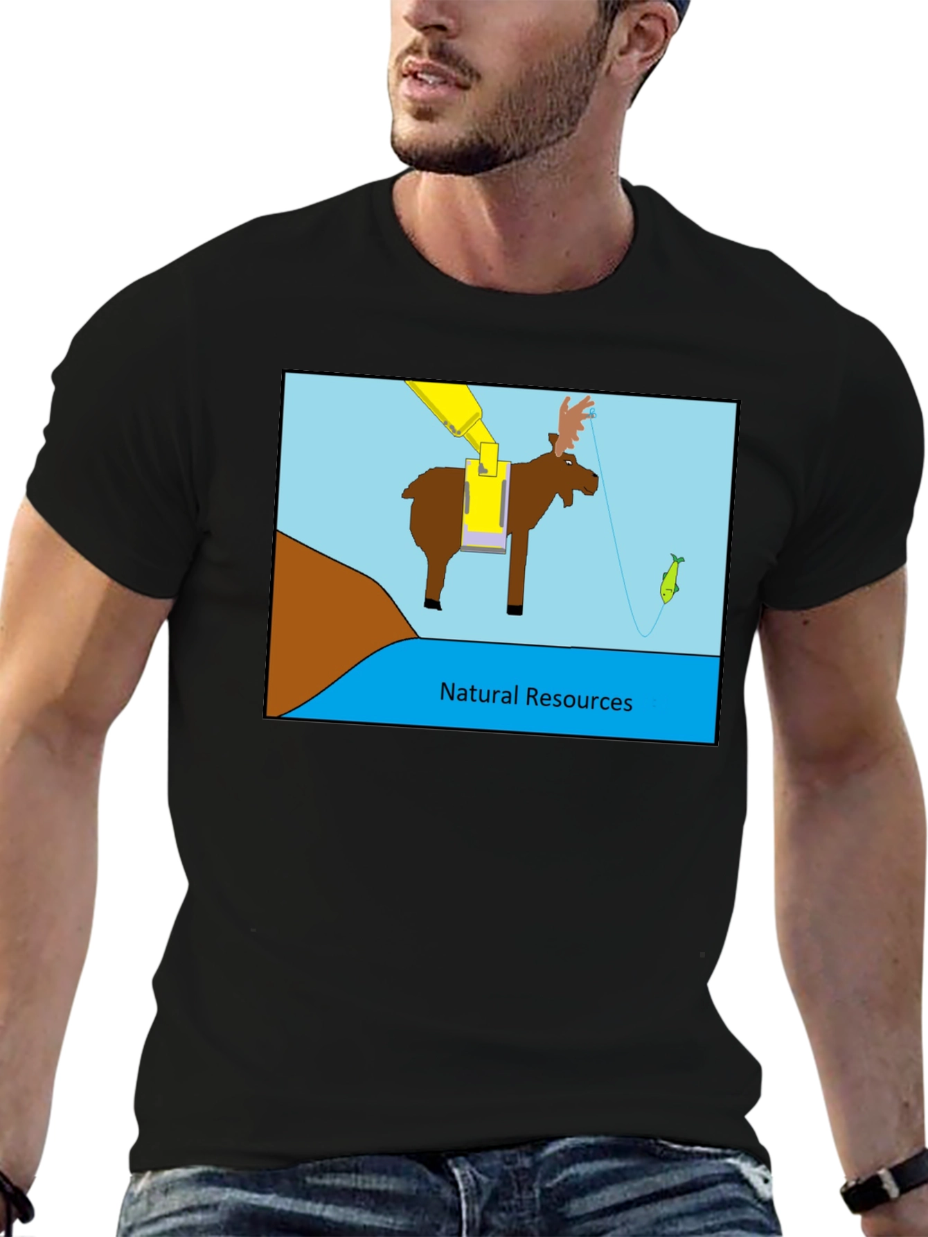 Natural Resources T-Shirt - Moose Fishing