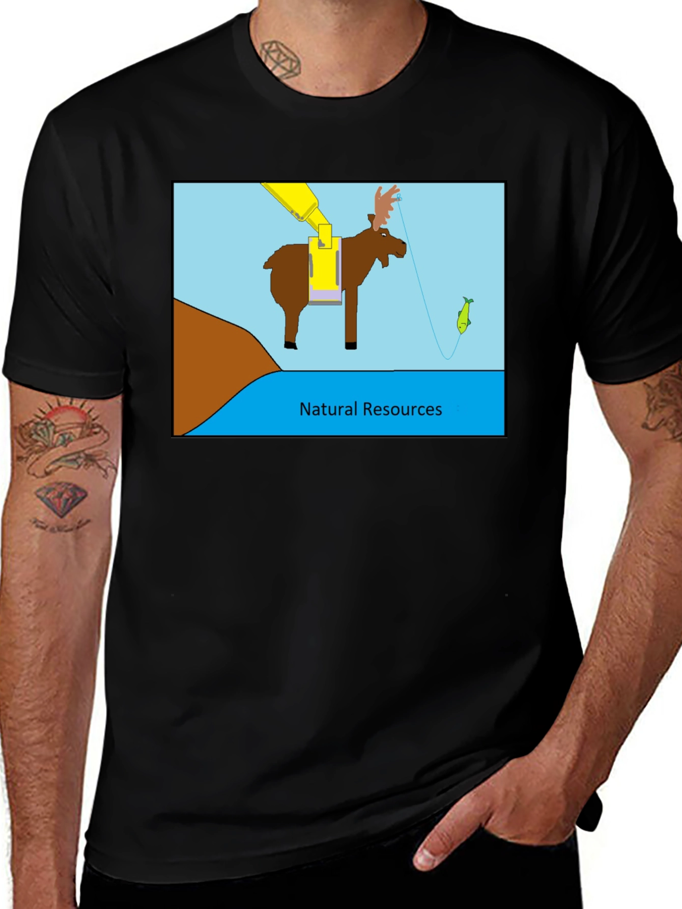 Natural Resources T-Shirt - Moose Fishing