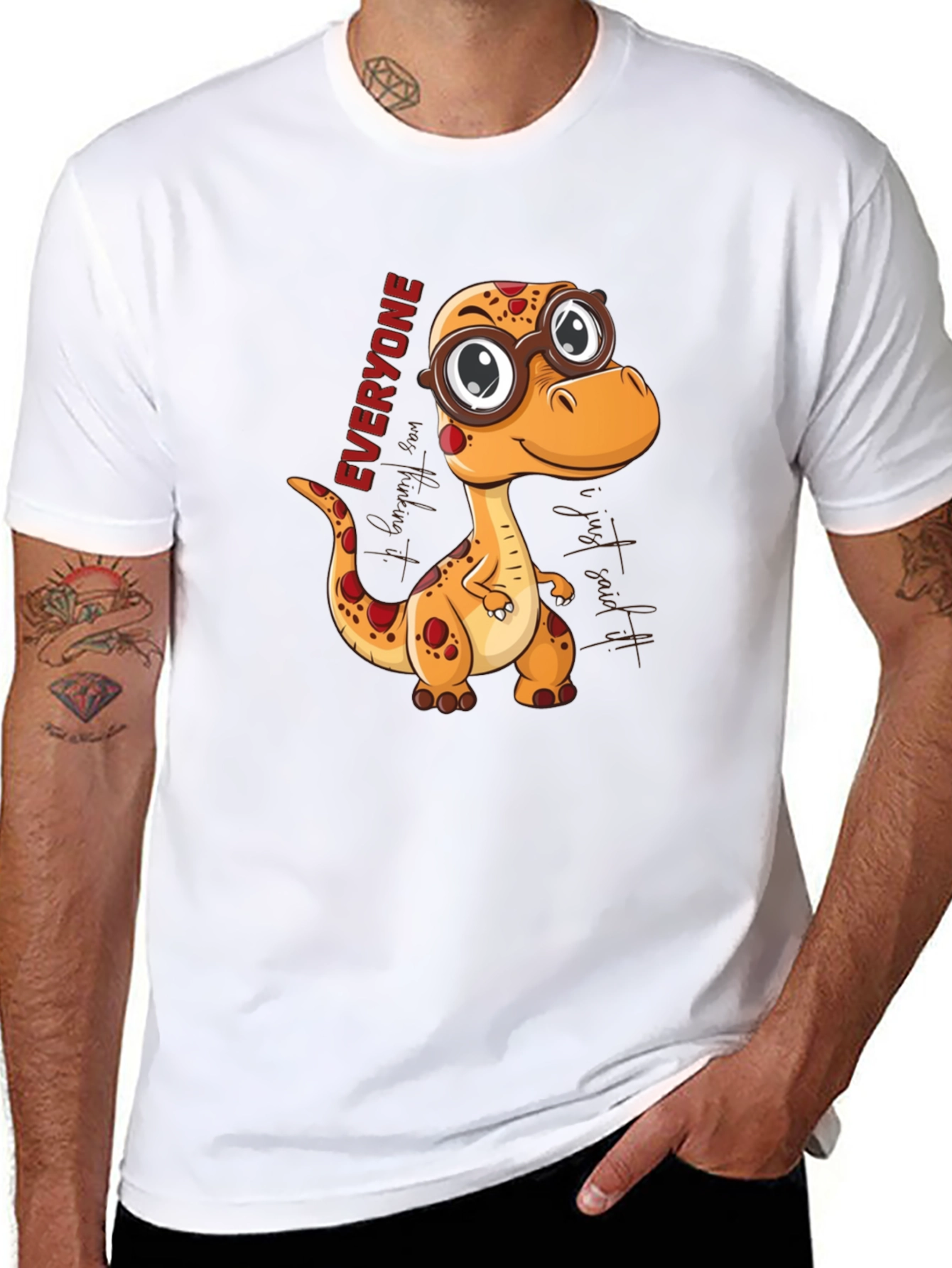 Dino Everyone T-Shirt - Cute Cartoon Style