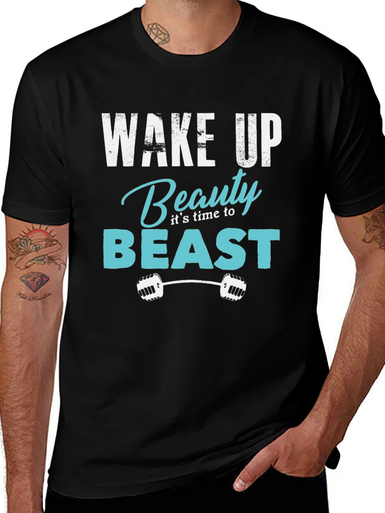 Wake Up Beauty Beast Gym T-Shirt