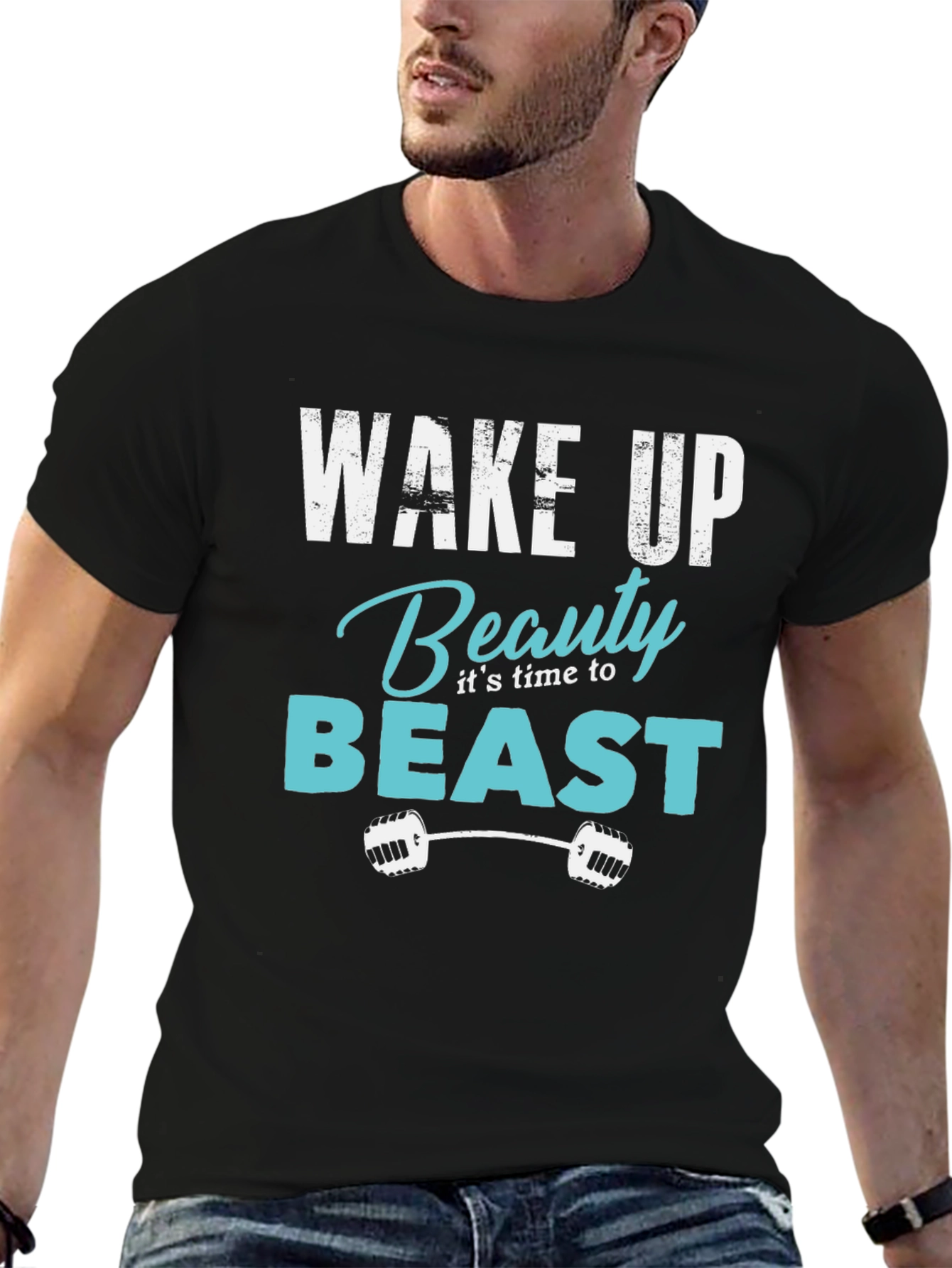 Wake Up Beauty Beast Gym T-Shirt