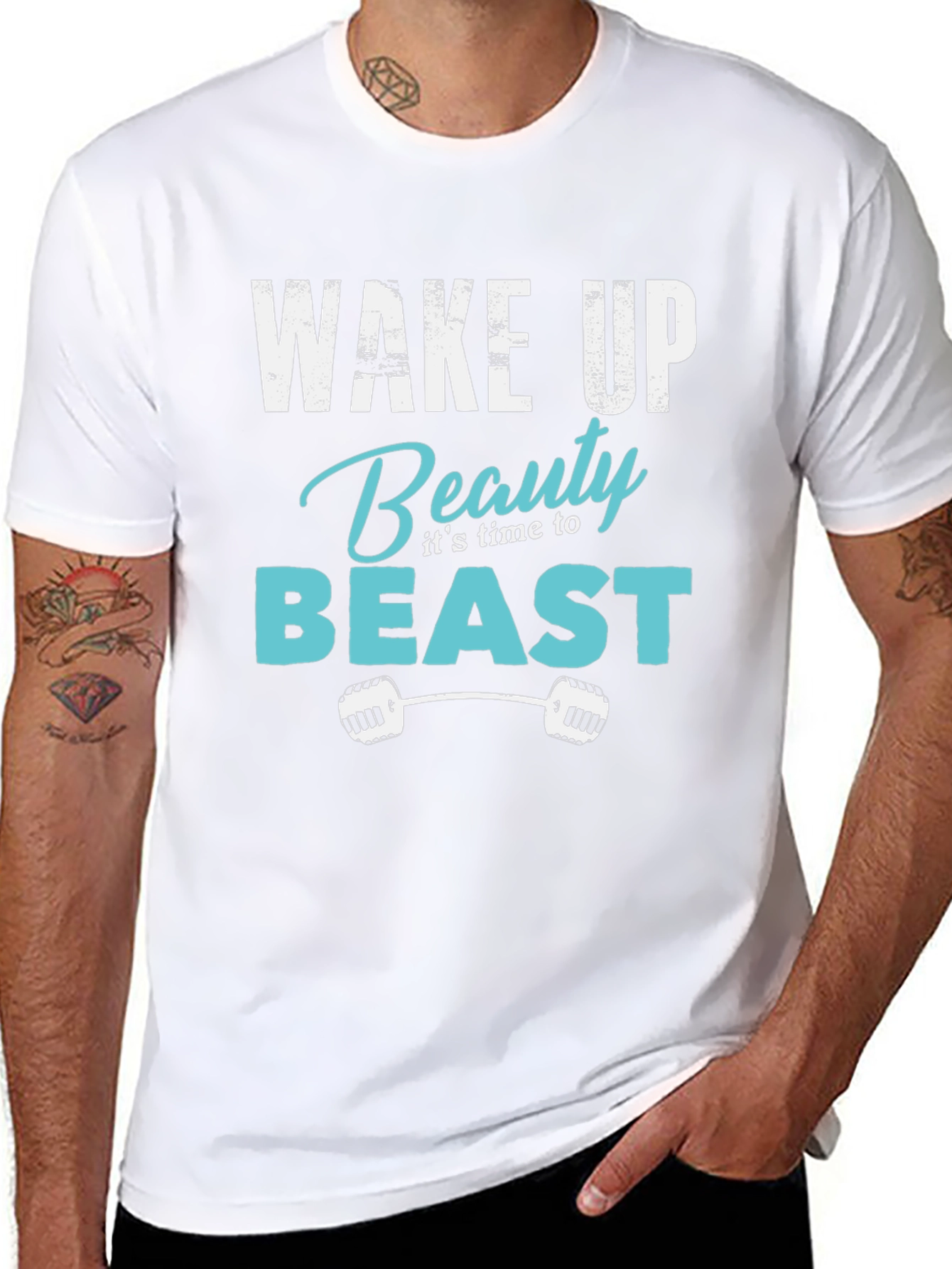 Wake Up Beauty Beast Gym T-Shirt