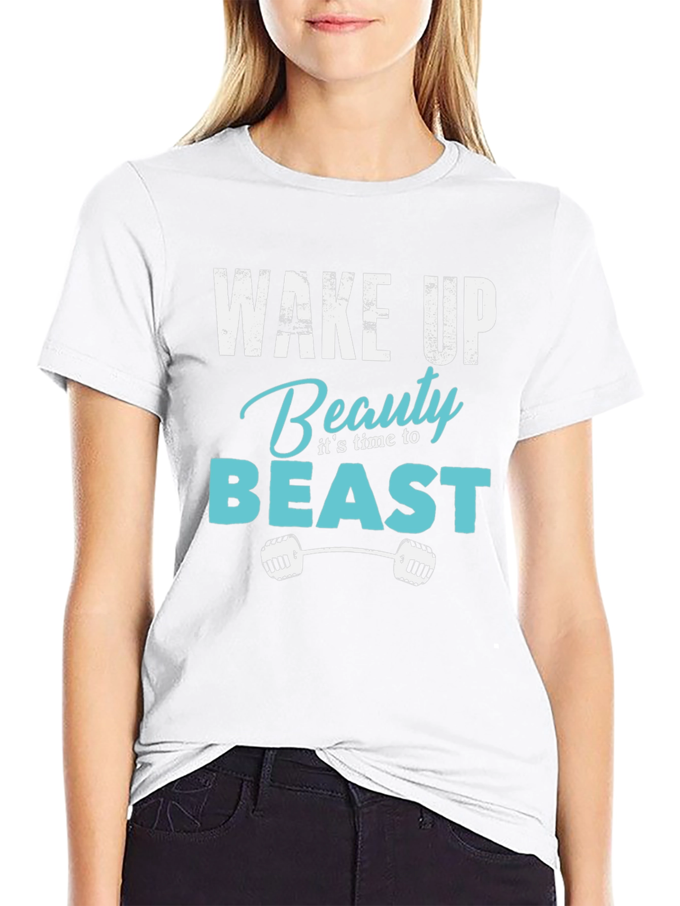 Wake Up Beauty Beast Gym T-Shirt