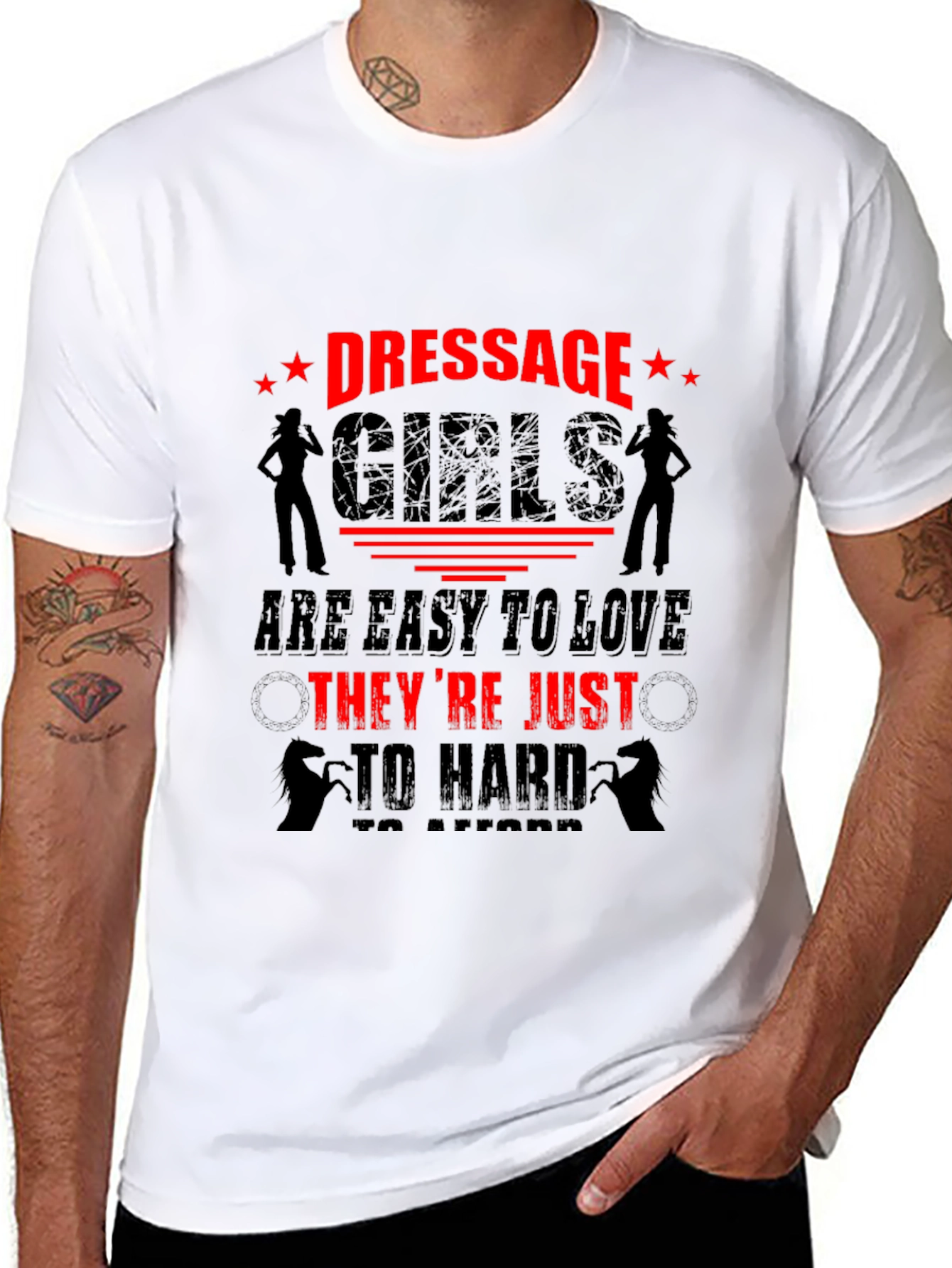 Dressage Girls Funny Graphic Tee