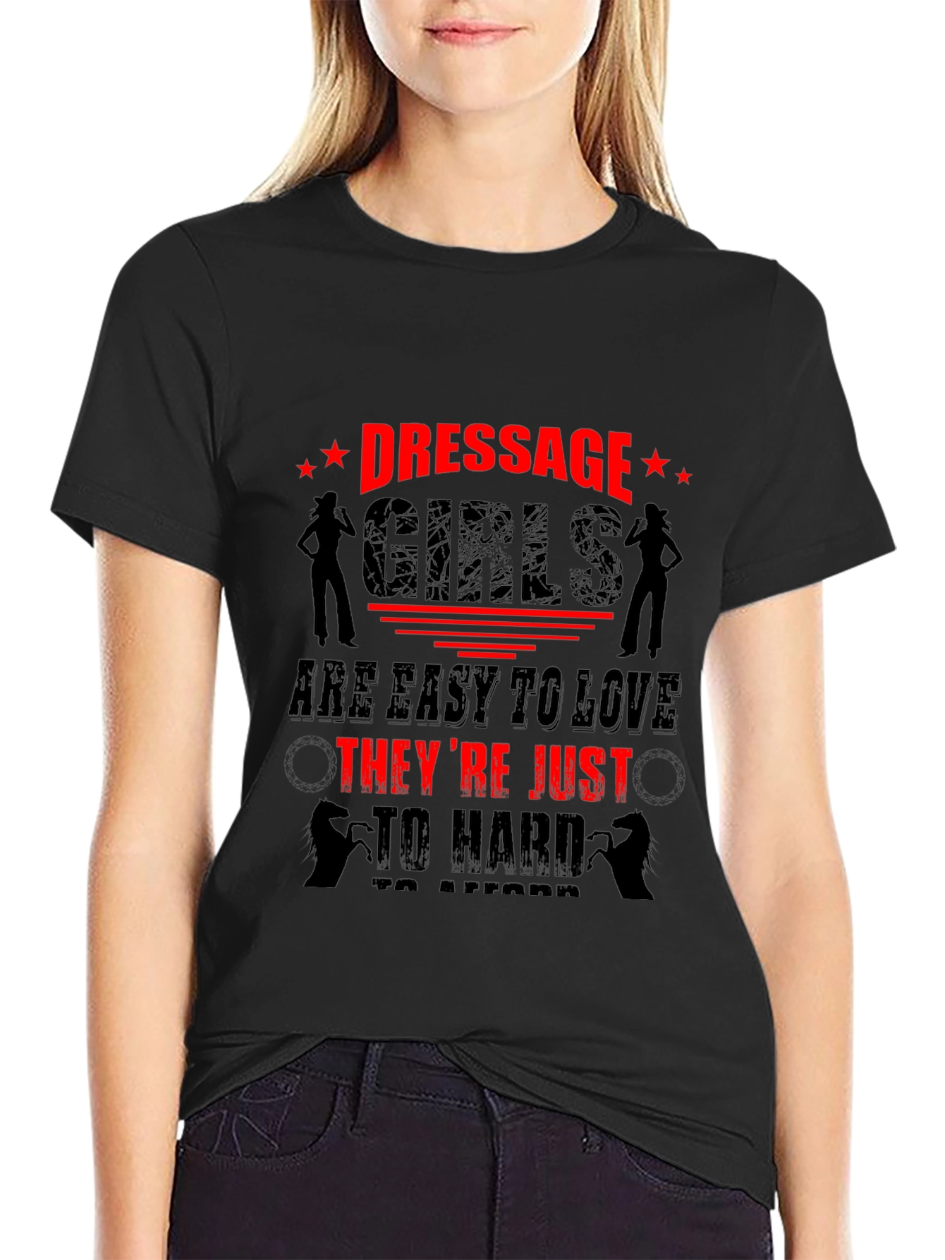 Dressage Girls Funny Graphic Tee