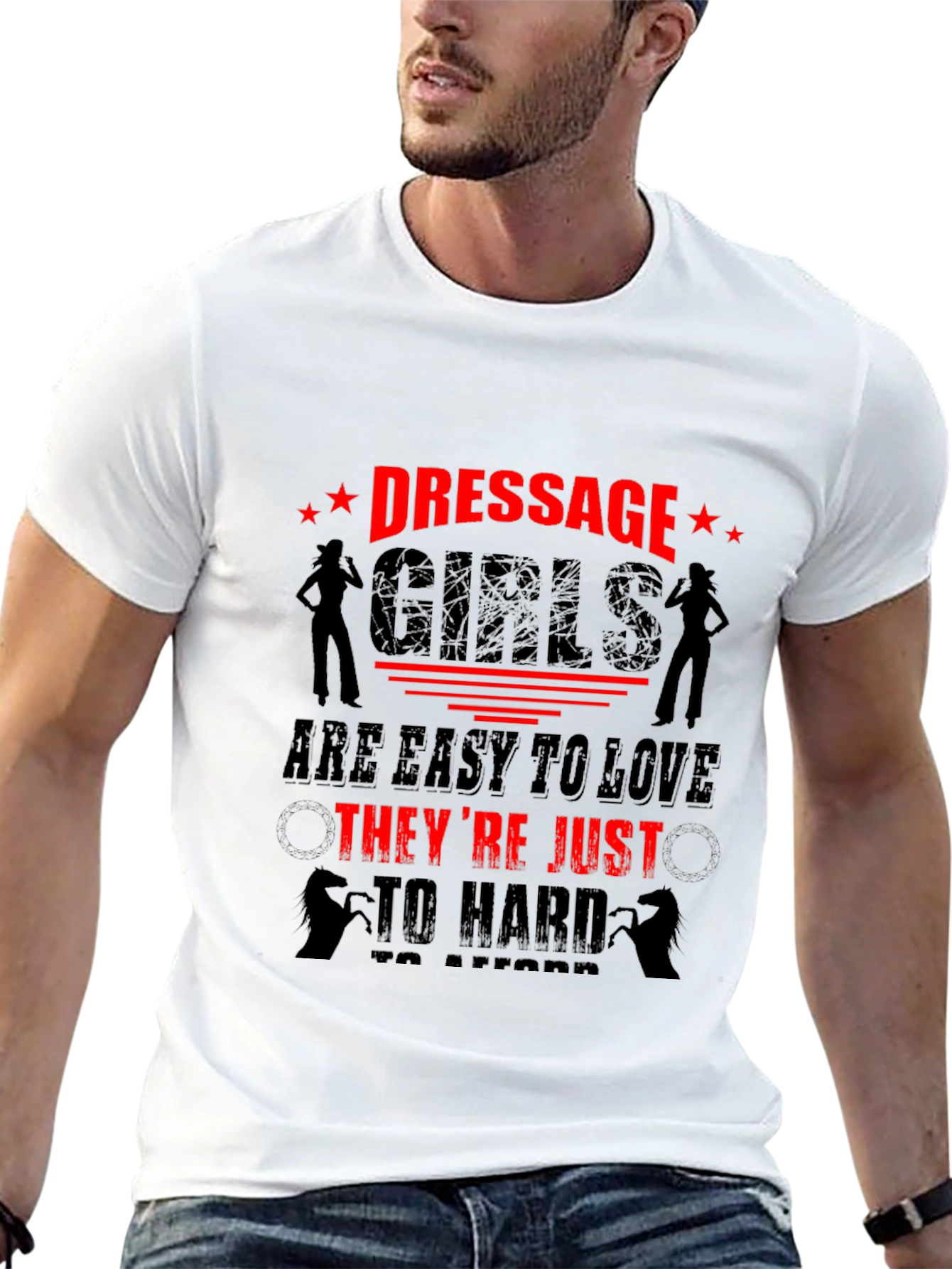 Dressage Girls Funny Graphic Tee