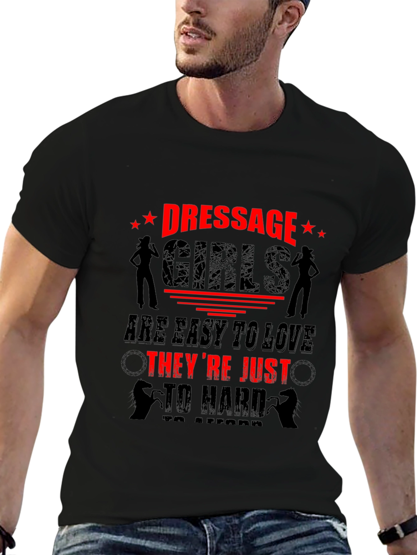 Dressage Girls Funny Graphic Tee