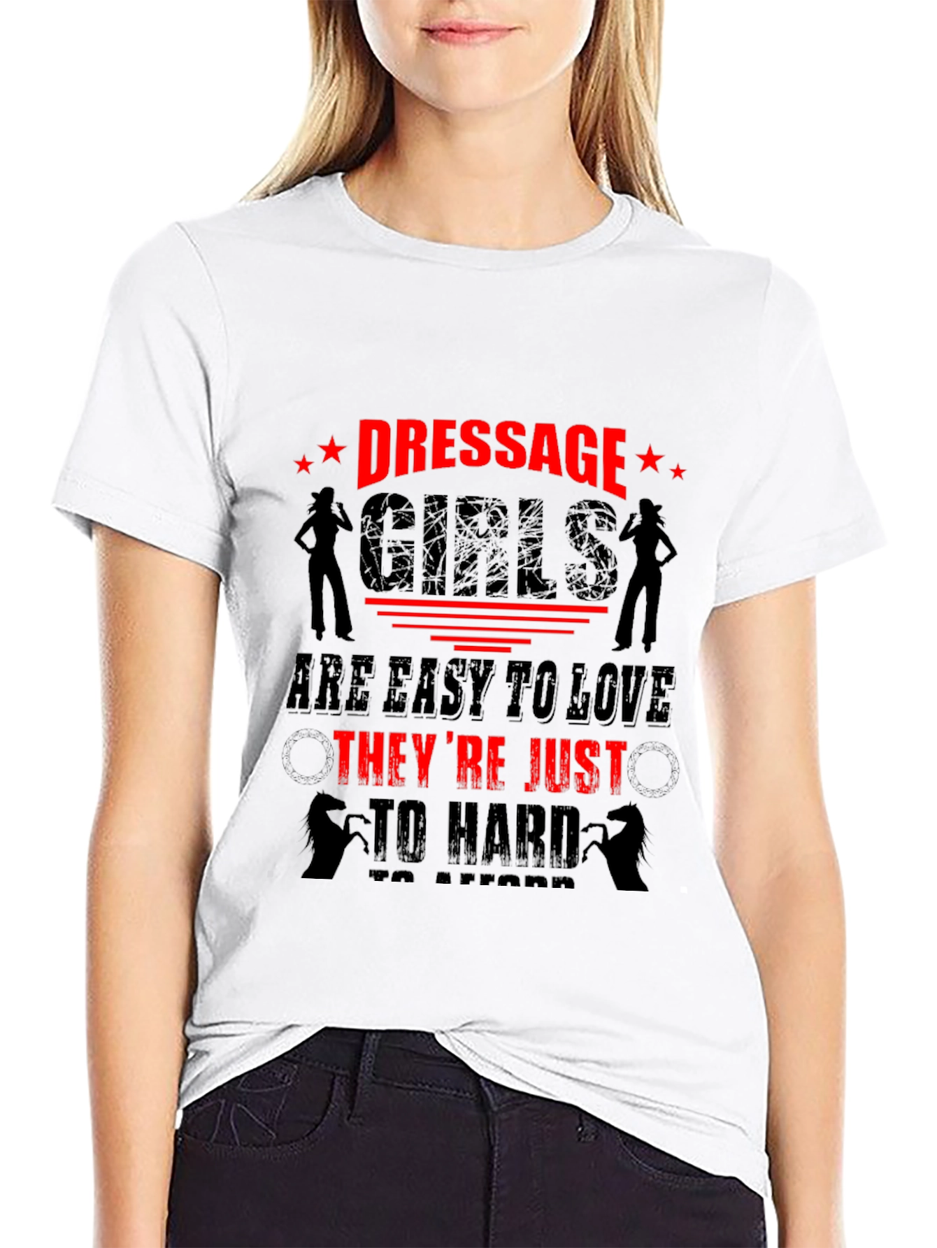 Dressage Girls Funny Graphic Tee