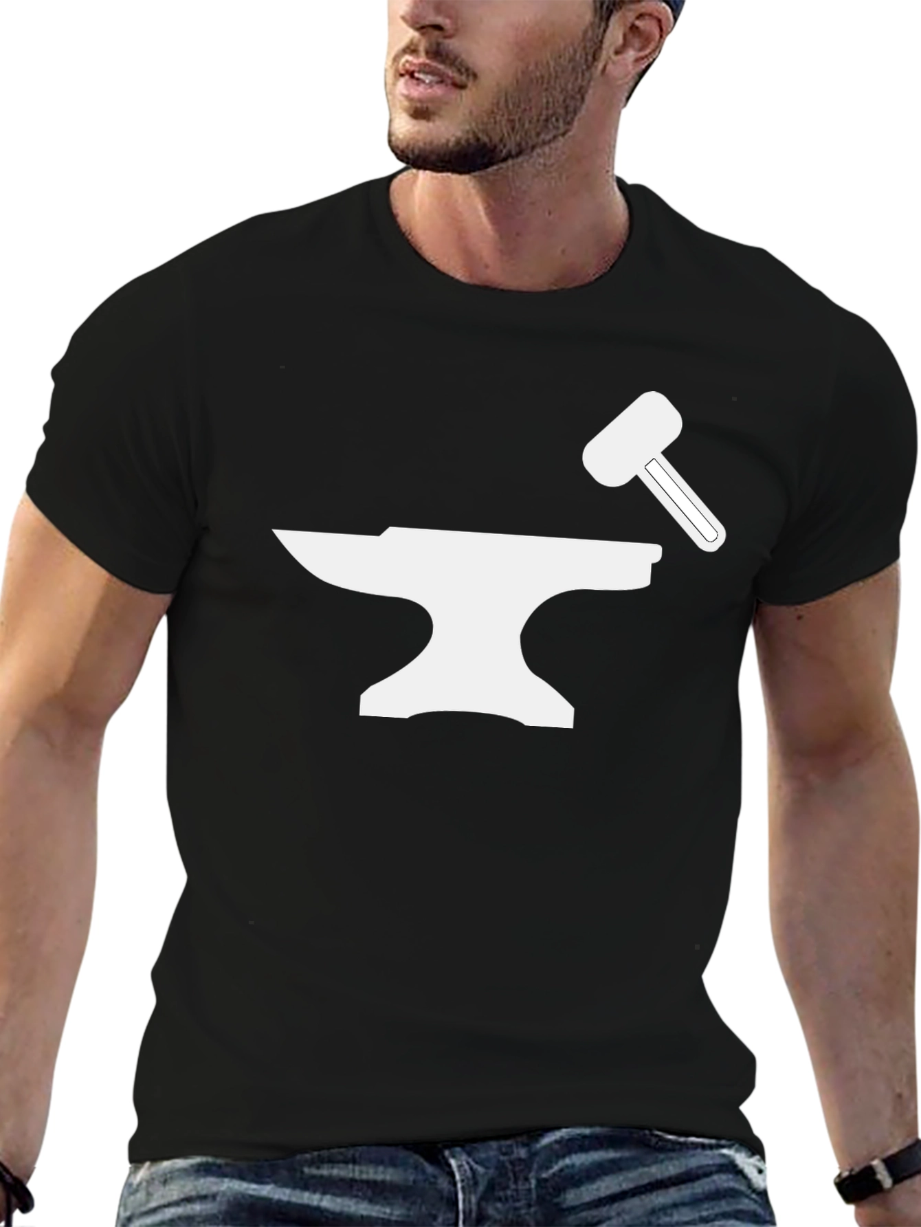 Anvil & Hammer Graphic Tee - Black Smithing Shirt