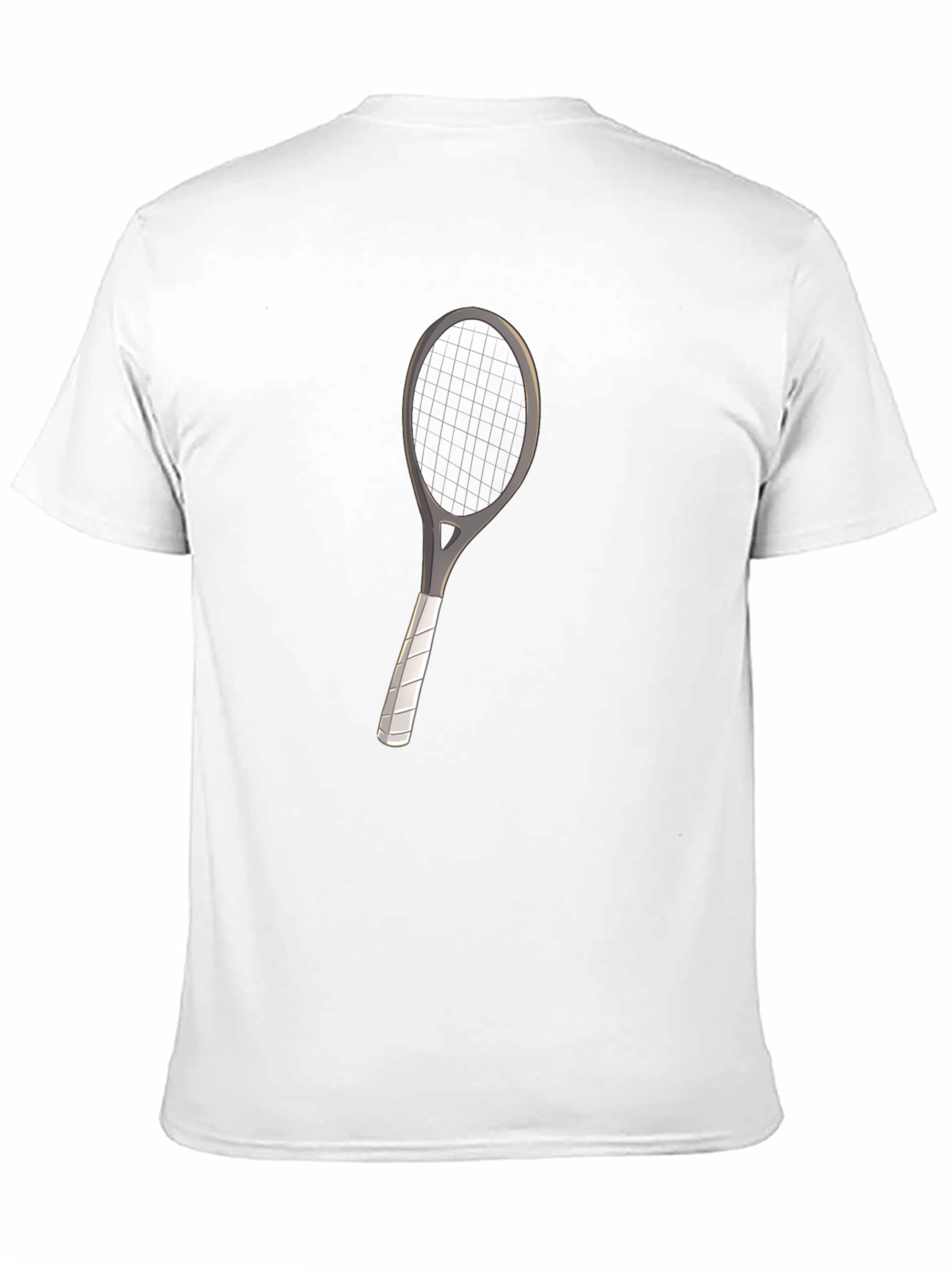 Tennis Racket Graphic Tee - Black Cotton