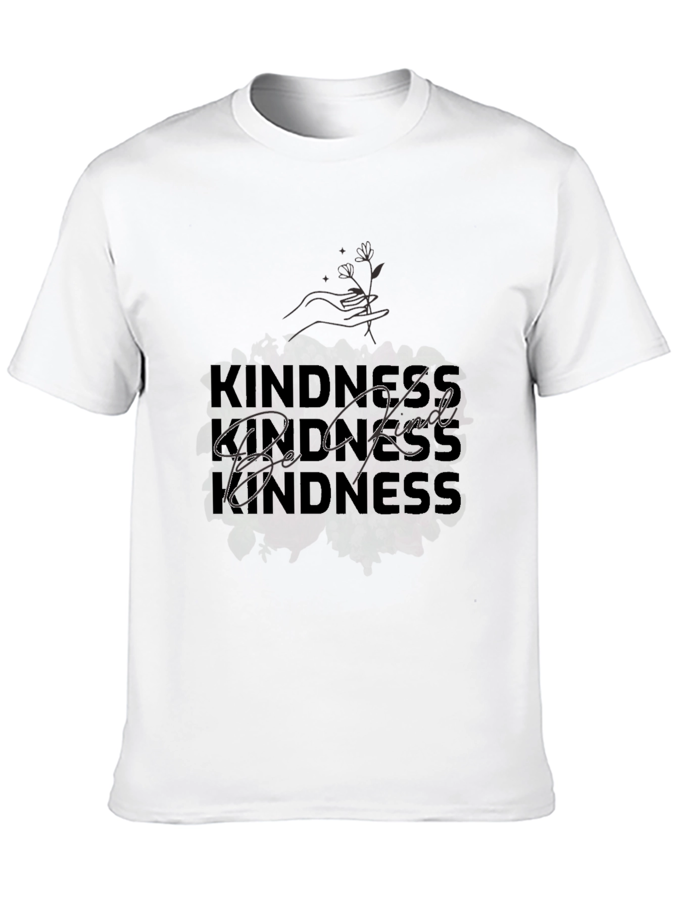 Kindness Graphic Print Black T-Shirt
