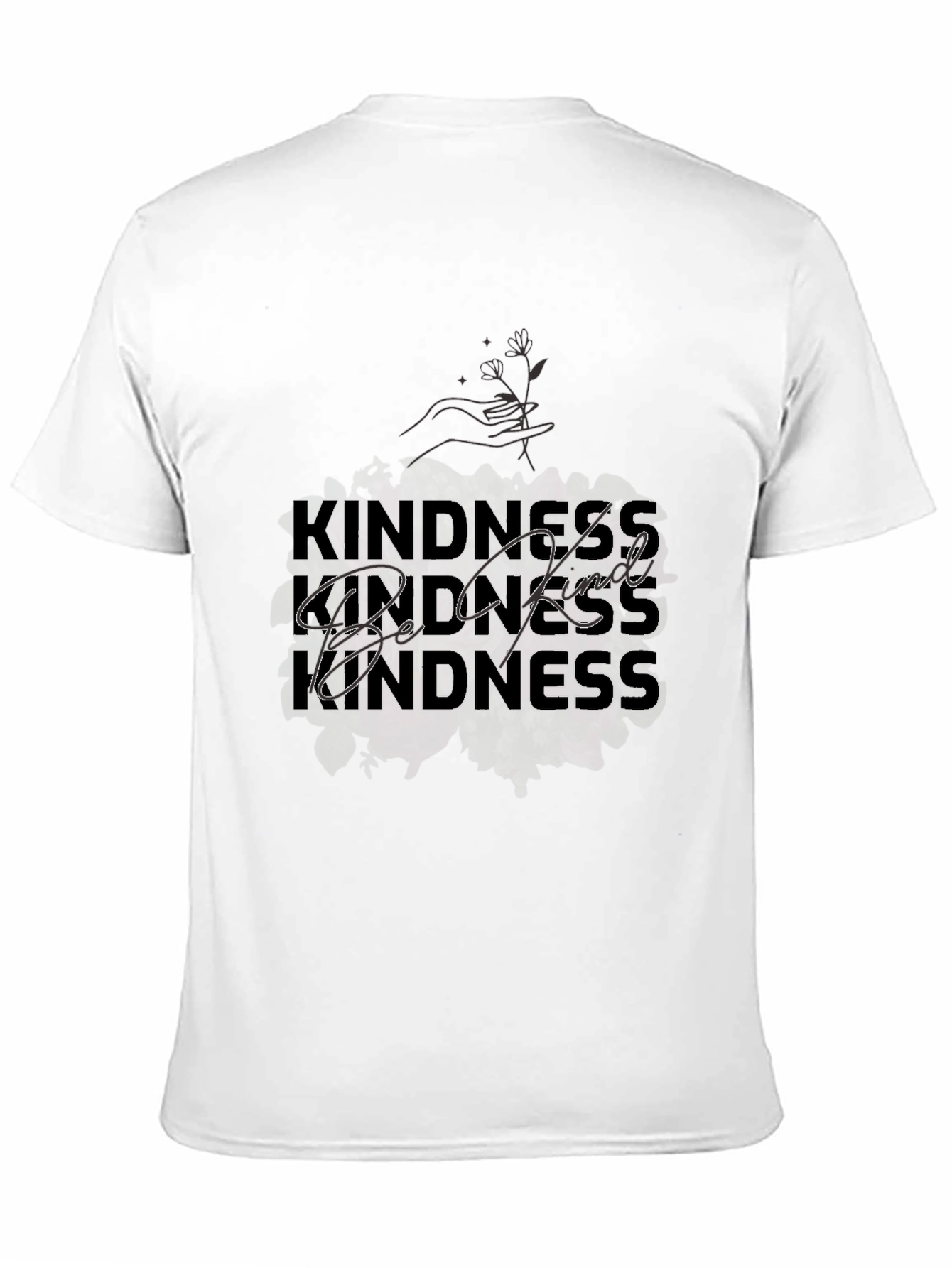 Kindness Graphic Print Black T-Shirt