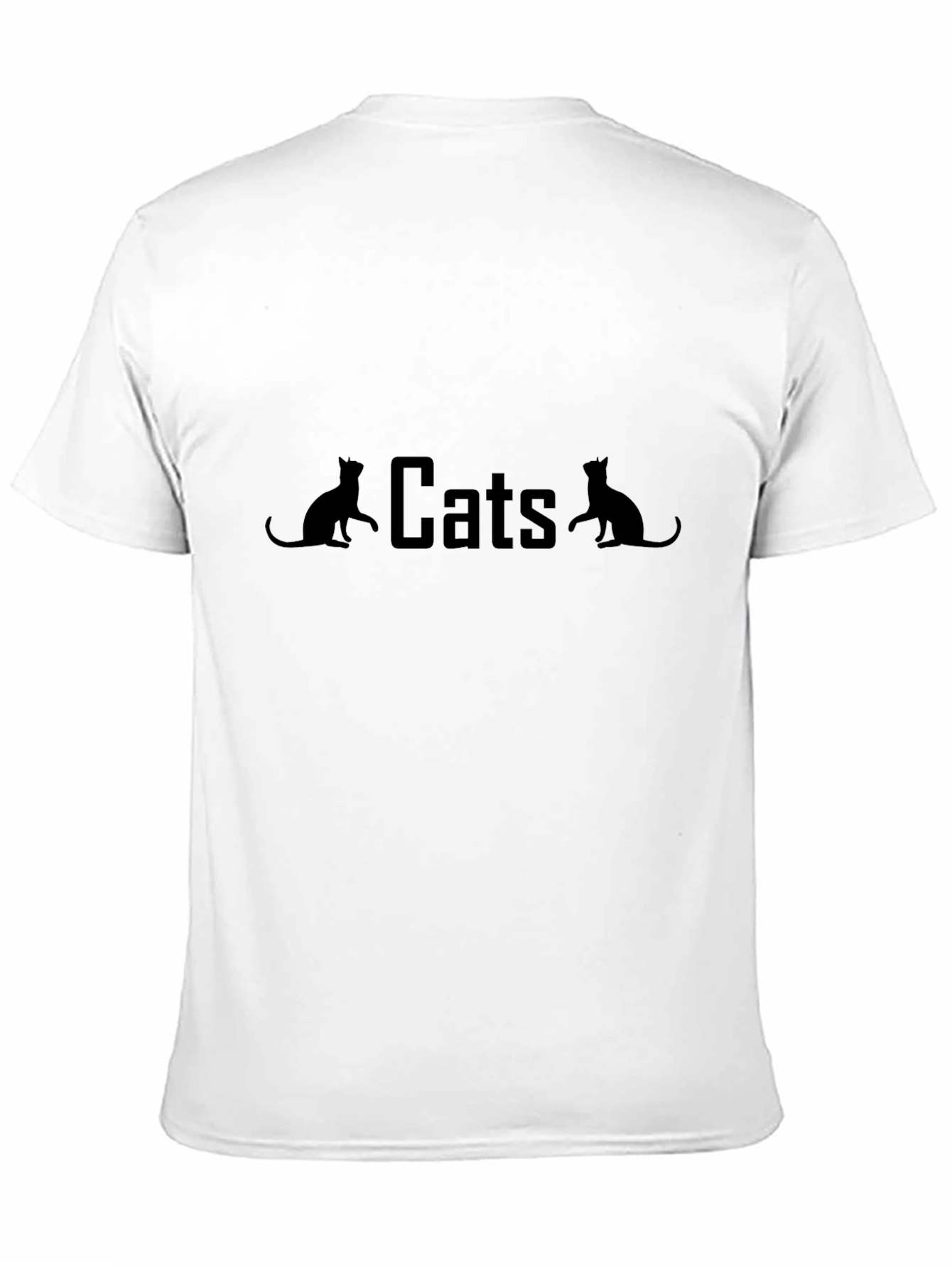 Cats Graphic Print Black T-Shirt