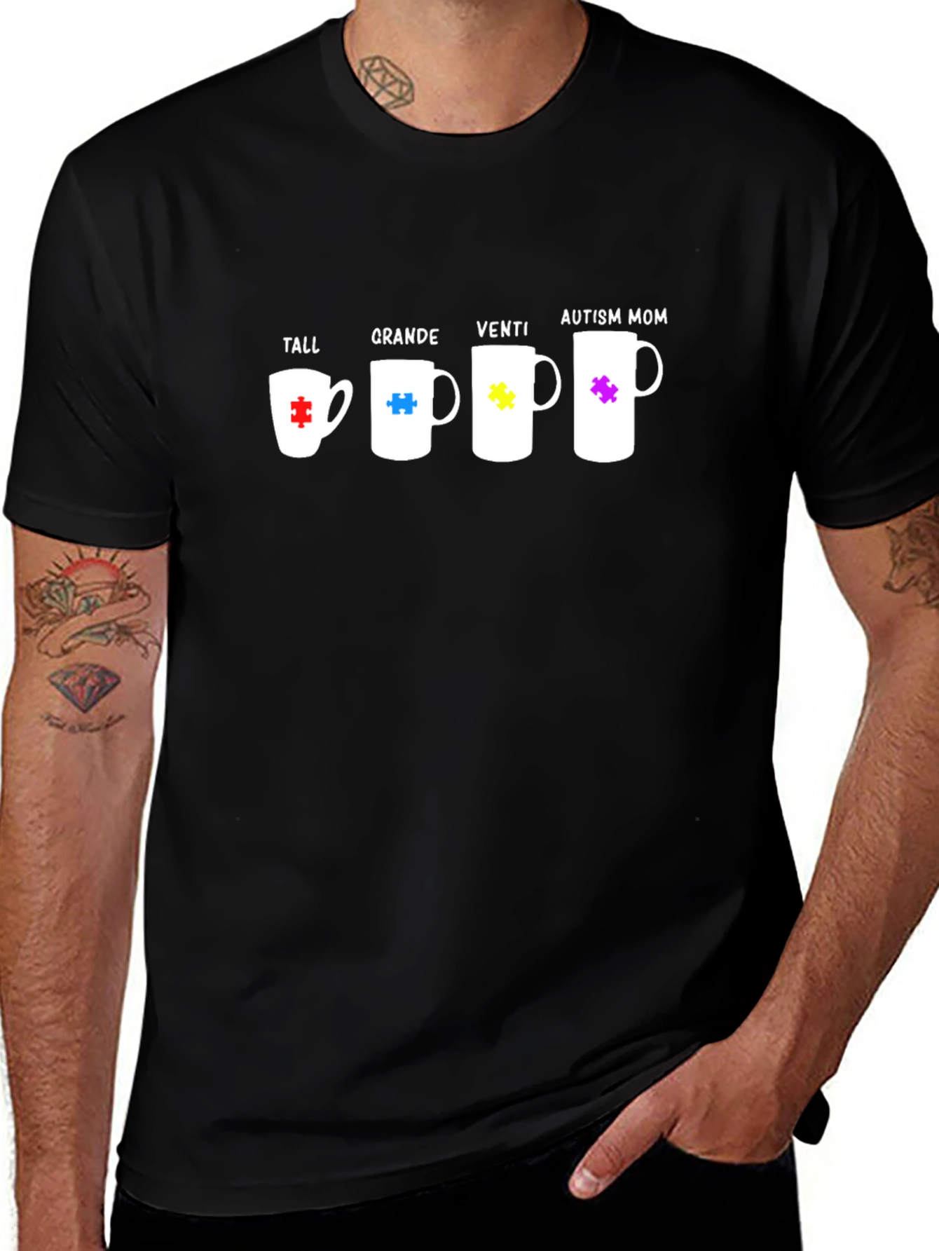 Autism Mom Coffee Sizes T-Shirt