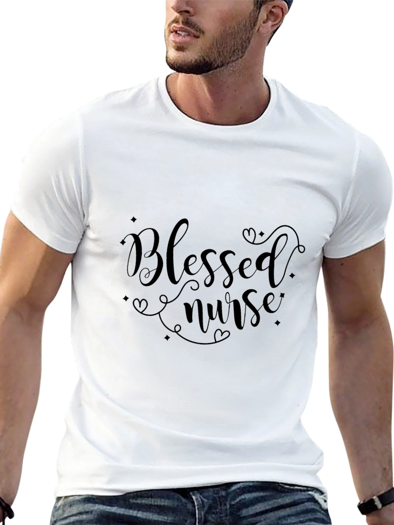 Blessed Nurse Black Graphic Tee
