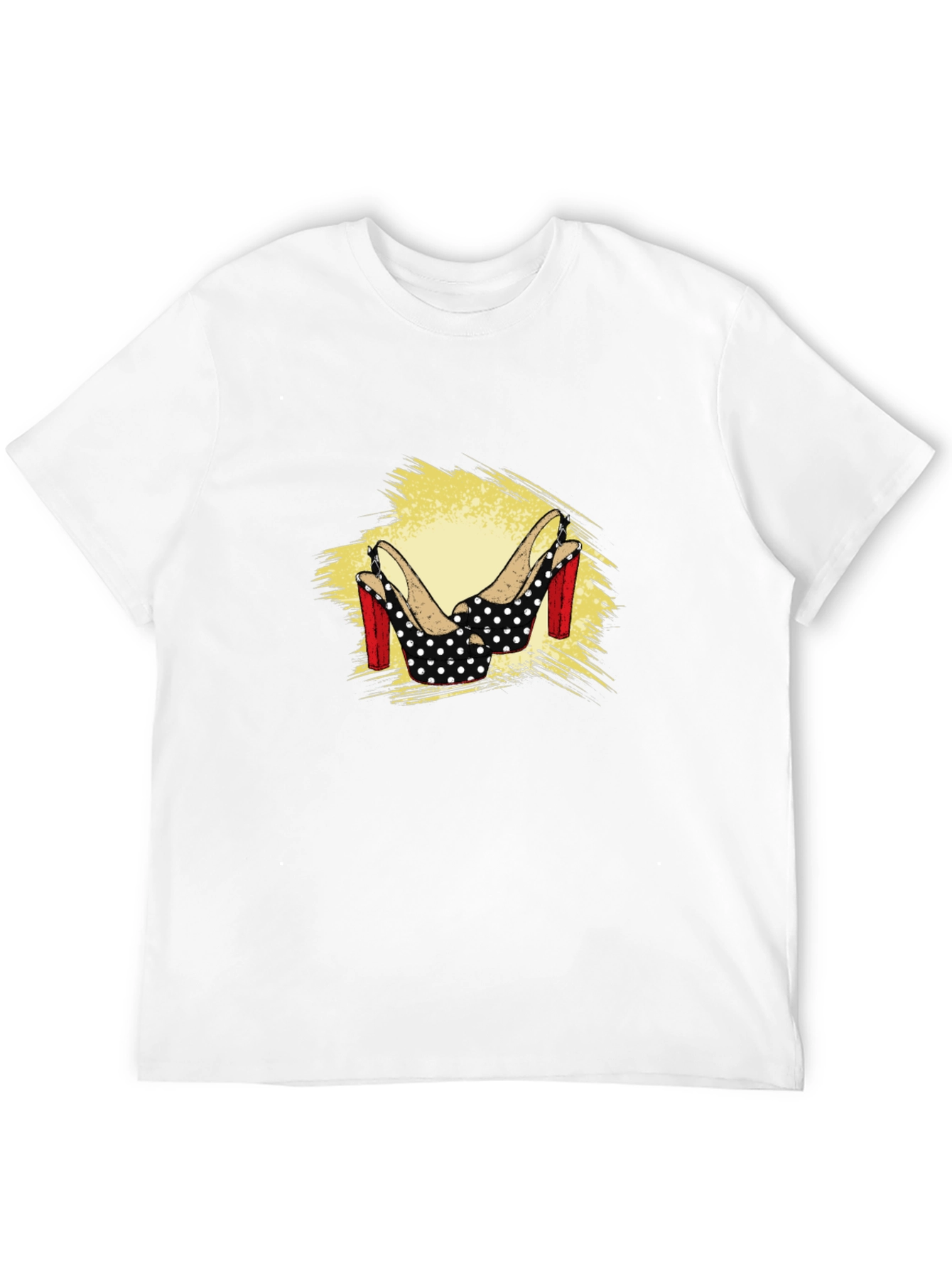 Polka Dot Heel Graphic Tee - Black