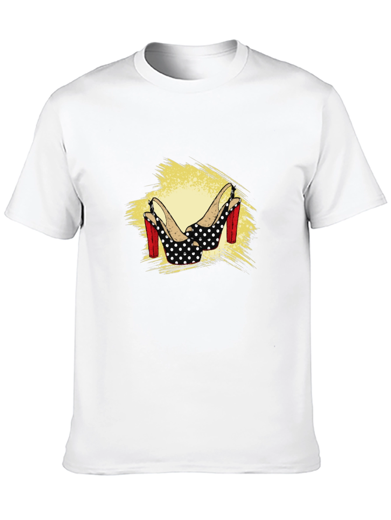 Polka Dot Heel Graphic Tee - Black