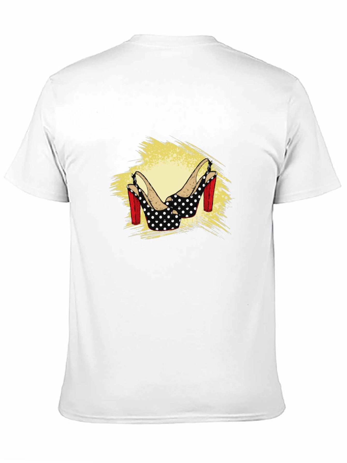 Polka Dot Heel Graphic Tee - Black