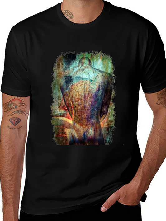 Abstract Back Graphic T-Shirt - Modern Art Tee