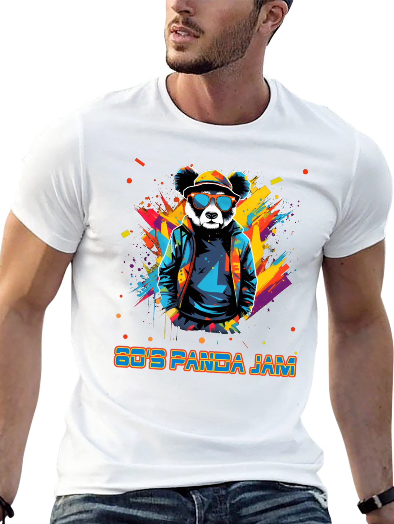 80s Panda Jam Graphic T-Shirt