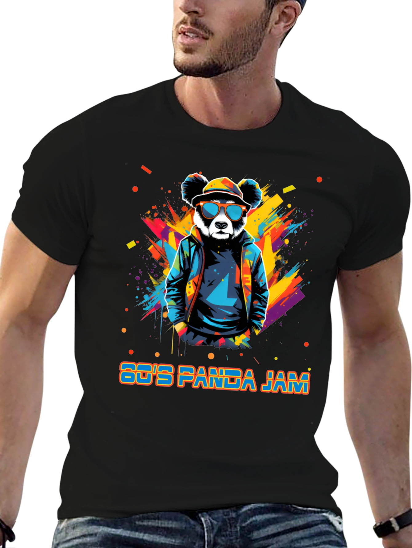 80s Panda Jam Graphic T-Shirt