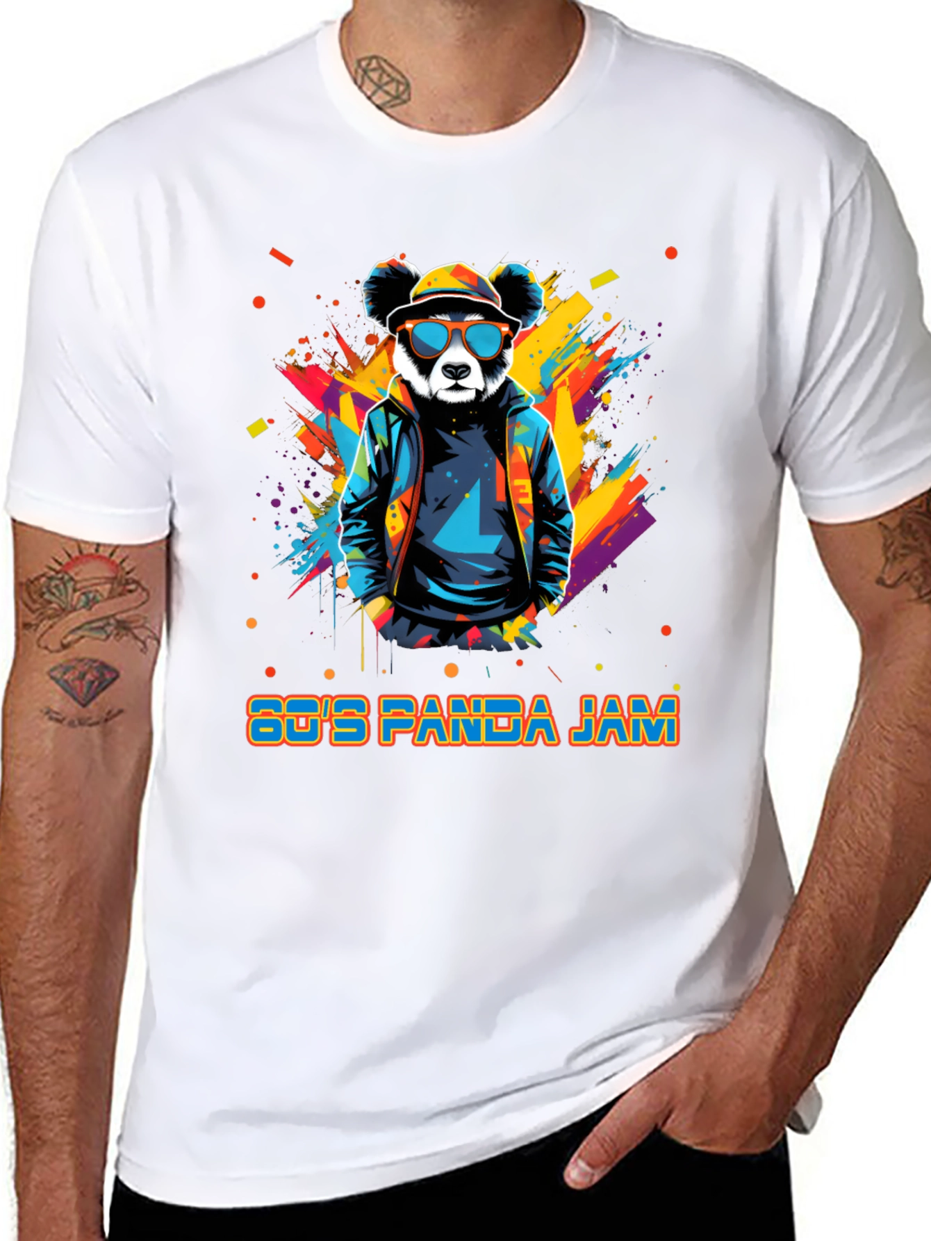 80s Panda Jam Graphic T-Shirt