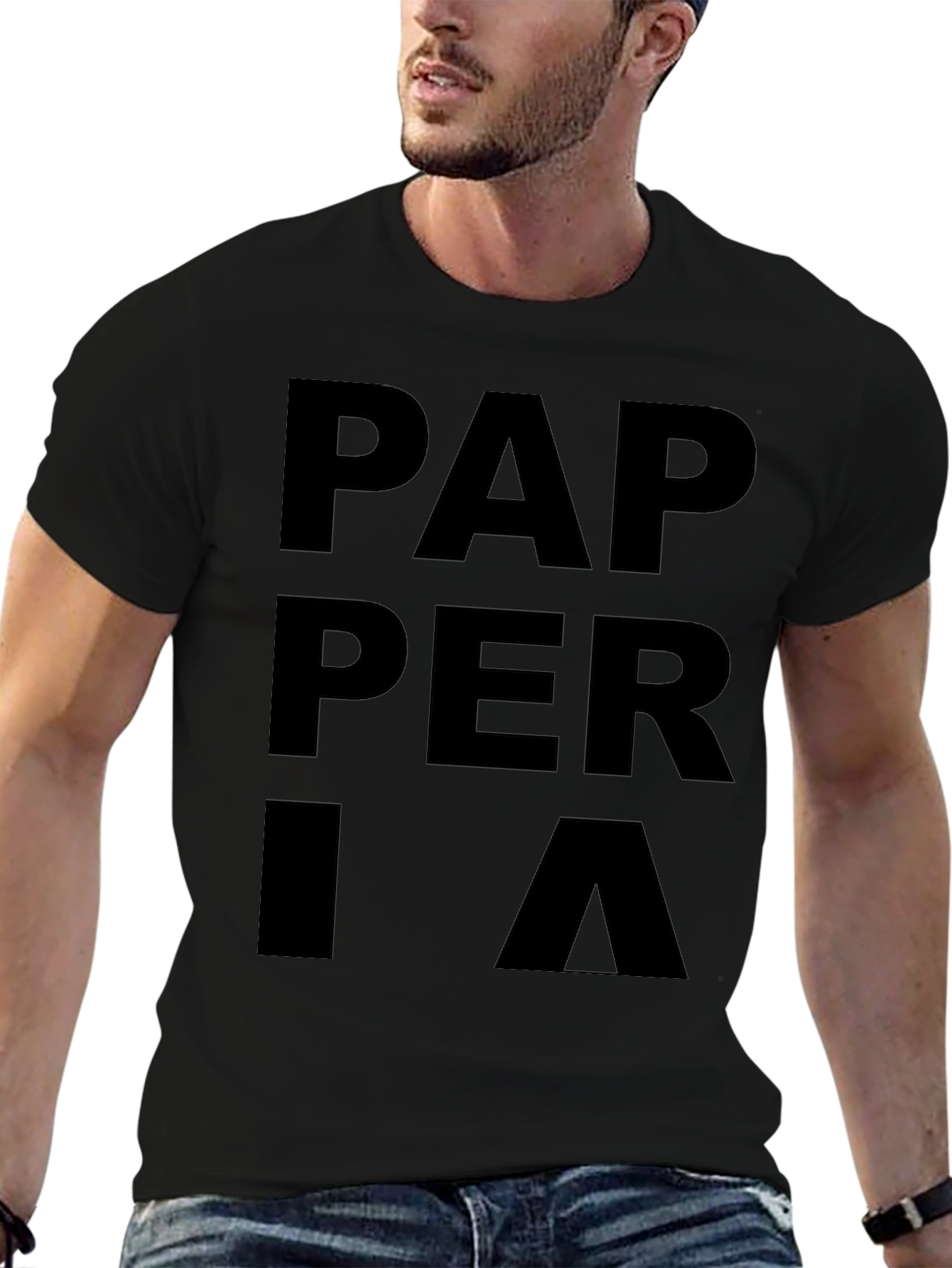 Pizzeria Graphic Tee - Stylish Mens Black T-Shirt