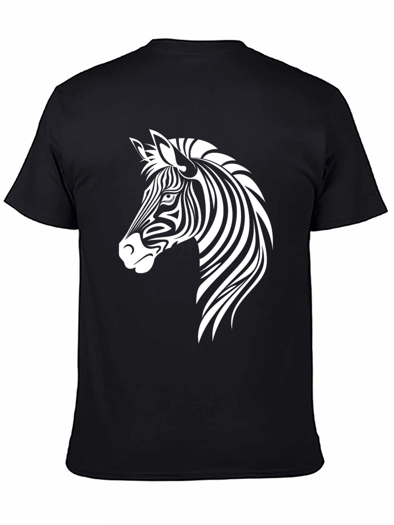 Zebra Graphic Black T-Shirt for Men