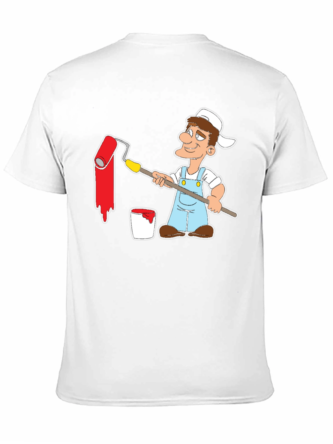 Painter Cartoon Graphic Tee - Black