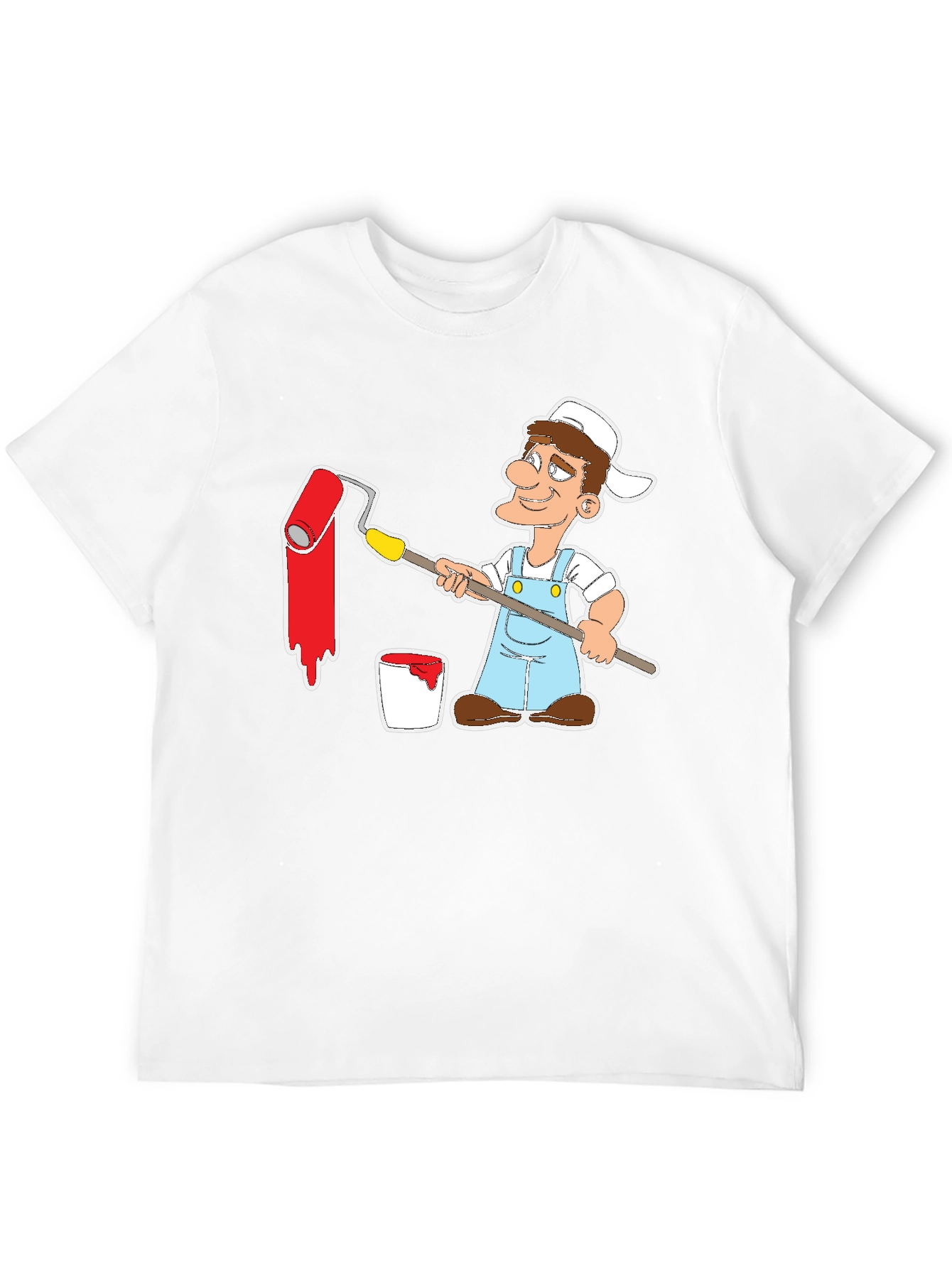 Painter Cartoon Graphic Tee - Black