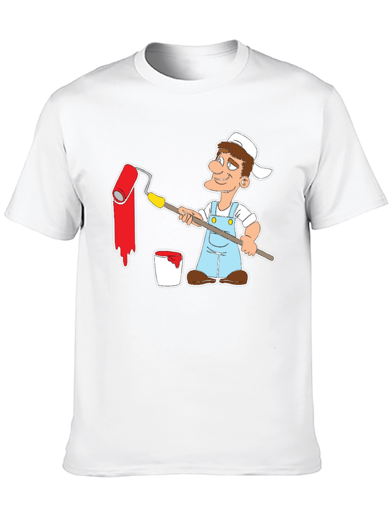 Painter Cartoon Graphic Tee - Black