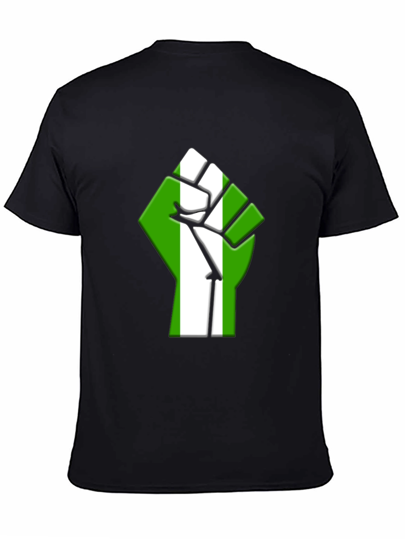 Nigeria Flag Fist T-Shirt - Black Pride Tee