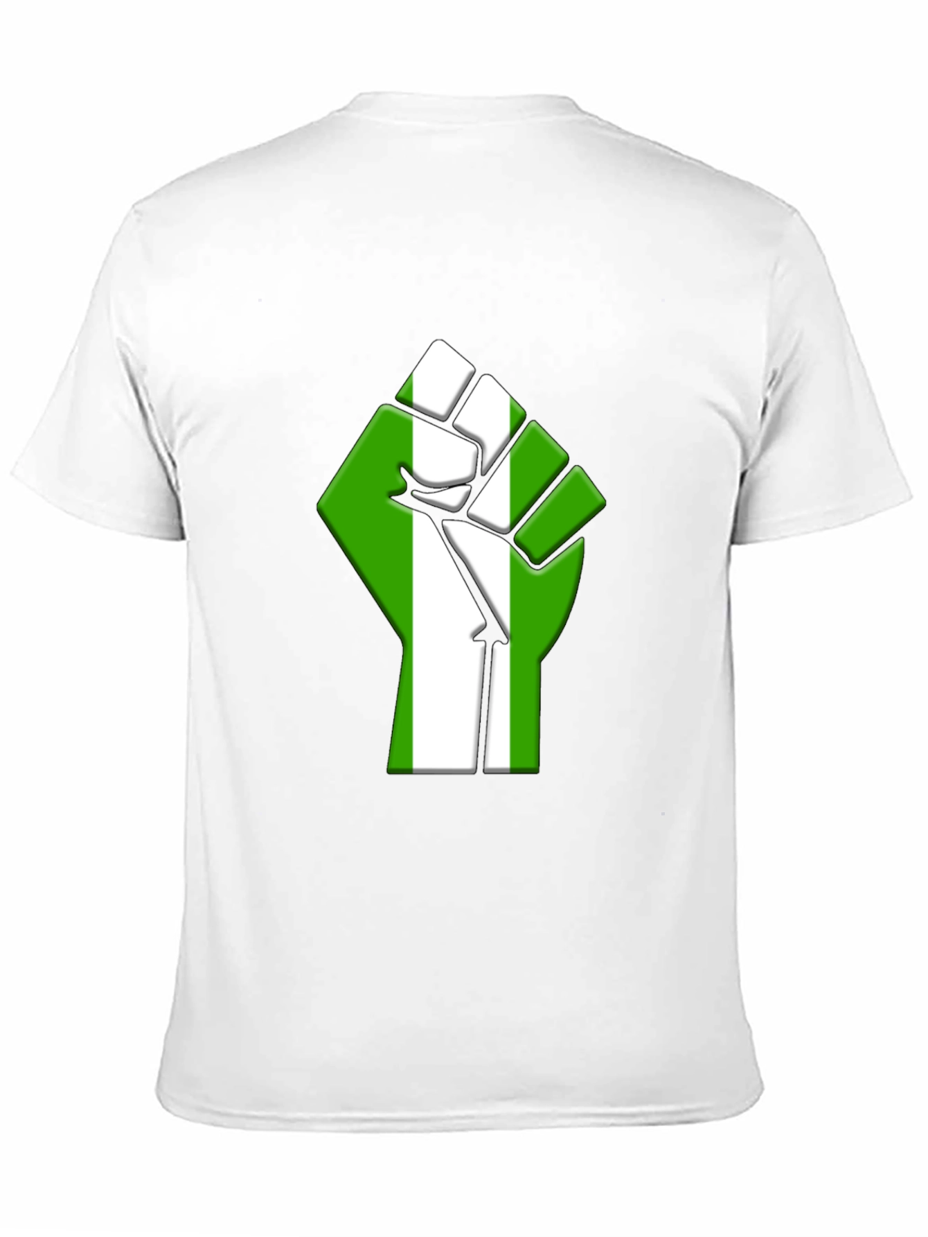 Nigeria Flag Fist T-Shirt - Black Pride Tee