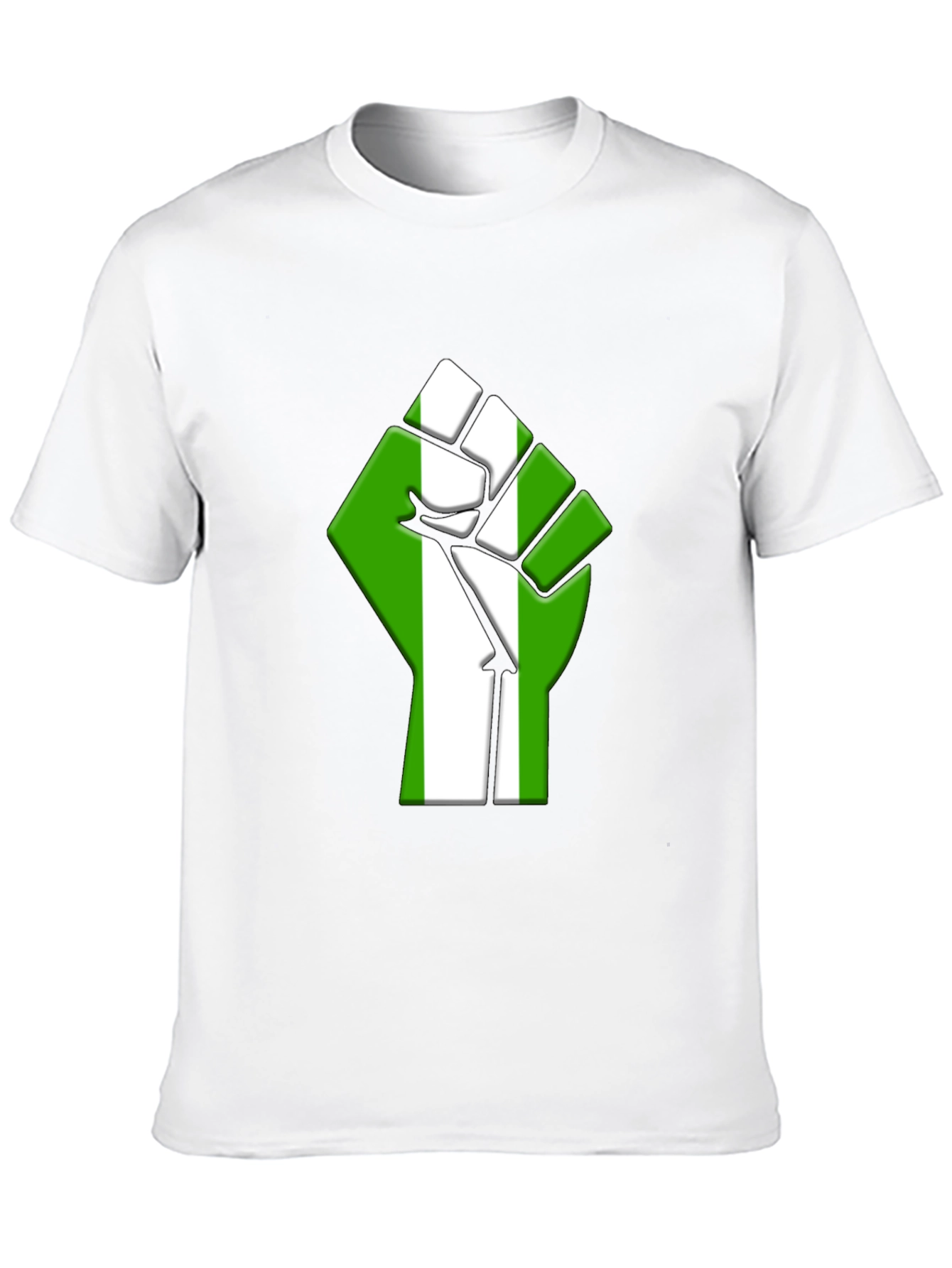 Nigeria Flag Fist T-Shirt - Black Pride Tee