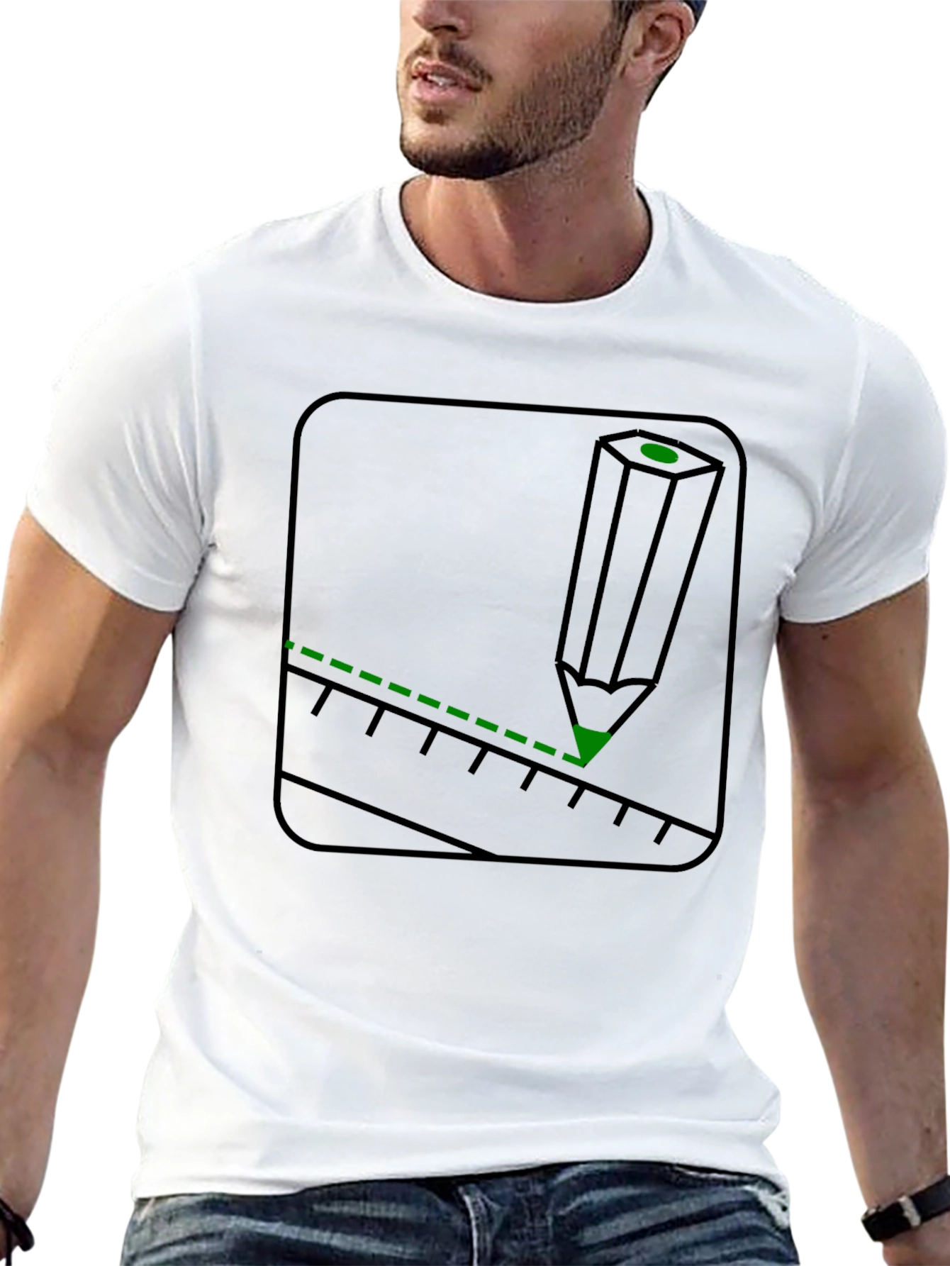 Architects Tee: Pencil & Ruler Graphic T-Shirt