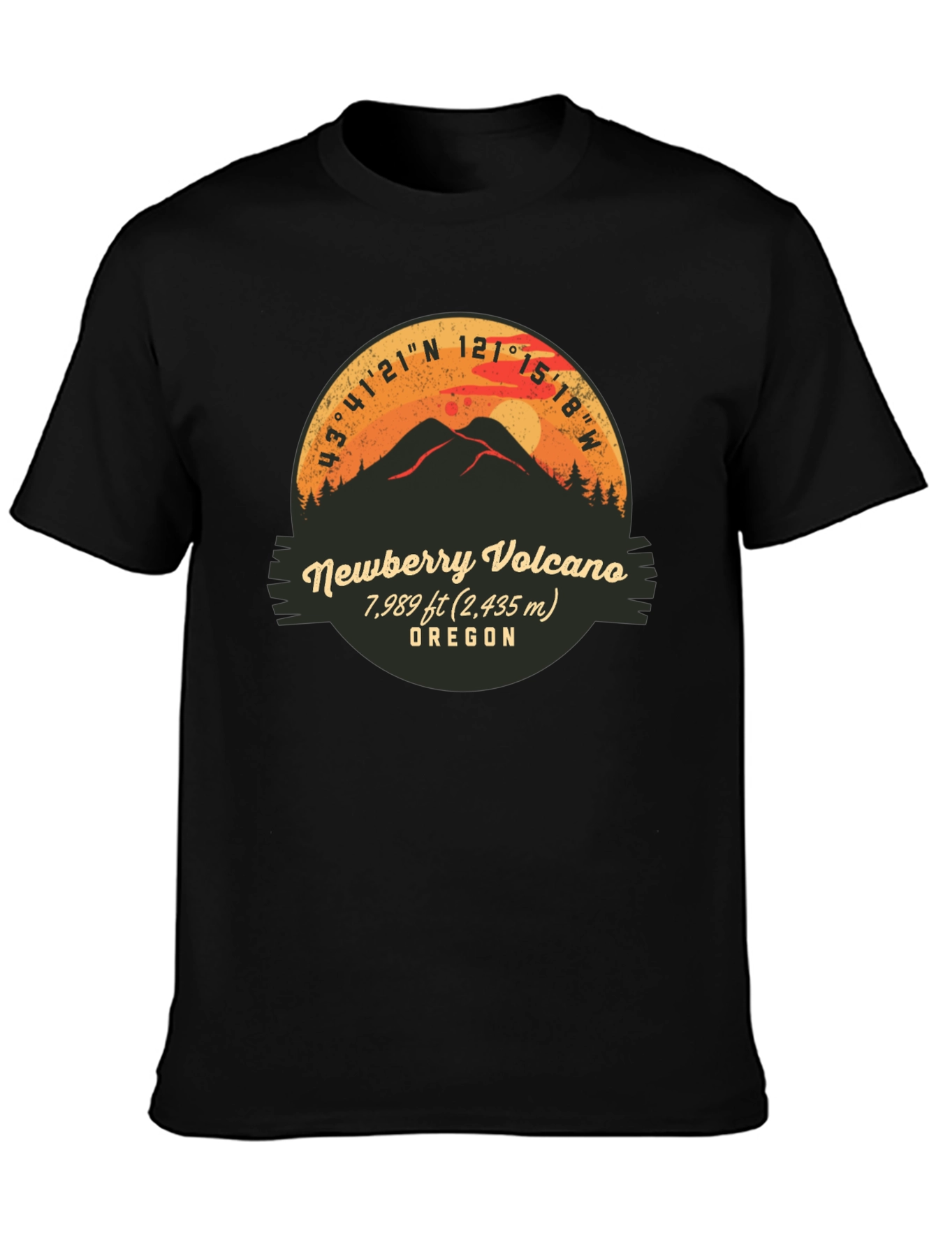 Newberry Volcano Oregon Graphic T-Shirt