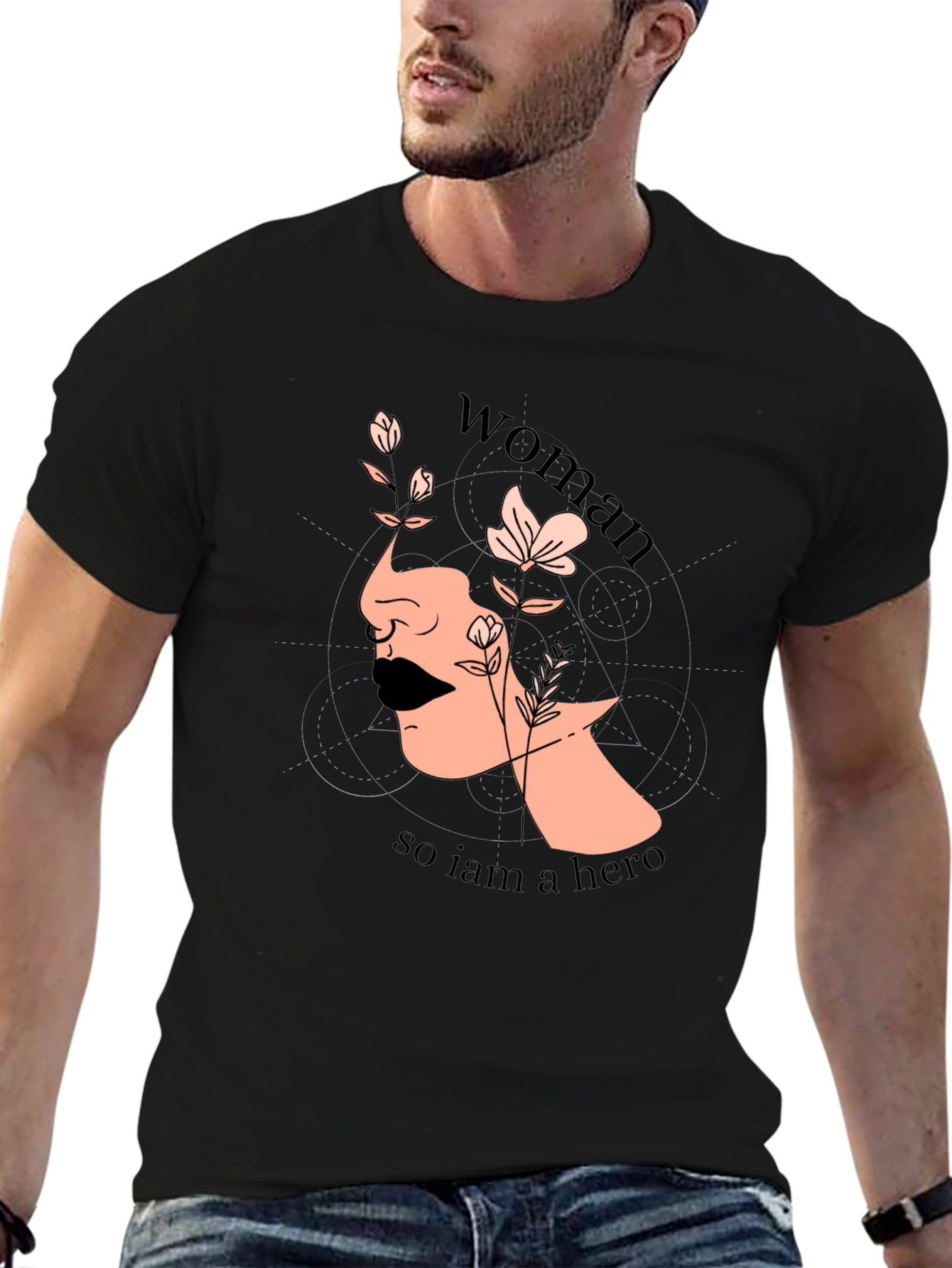 Woman Hero Graphic T-Shirt - Empowering Design